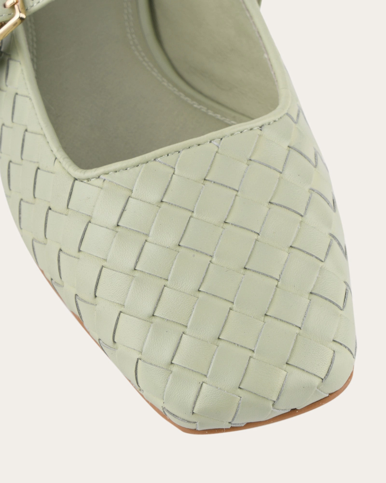 Relaxed Core Sailor Ballet Flats Light Sage Leather