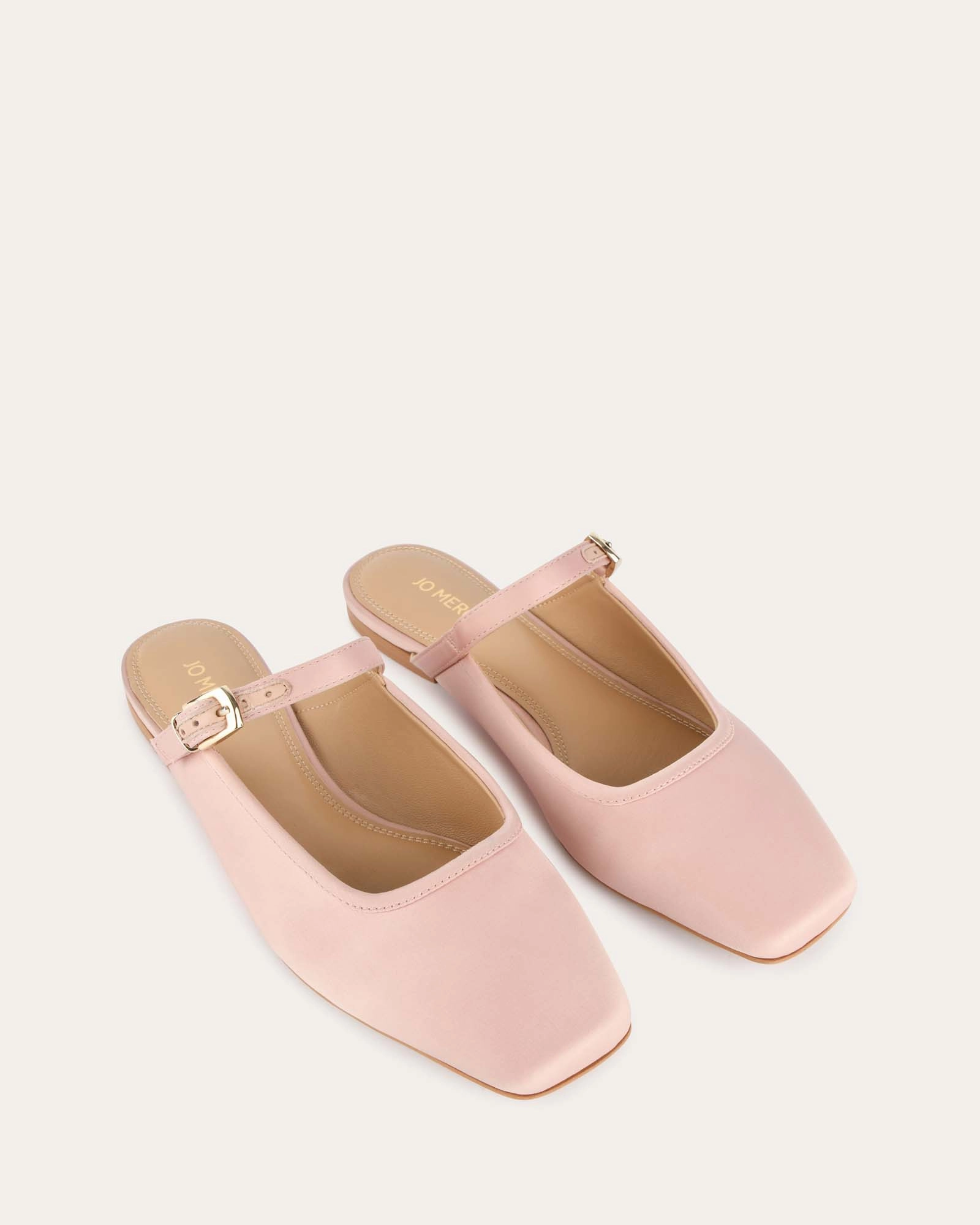 Sammy Dress Flats Blush Satin Simple City