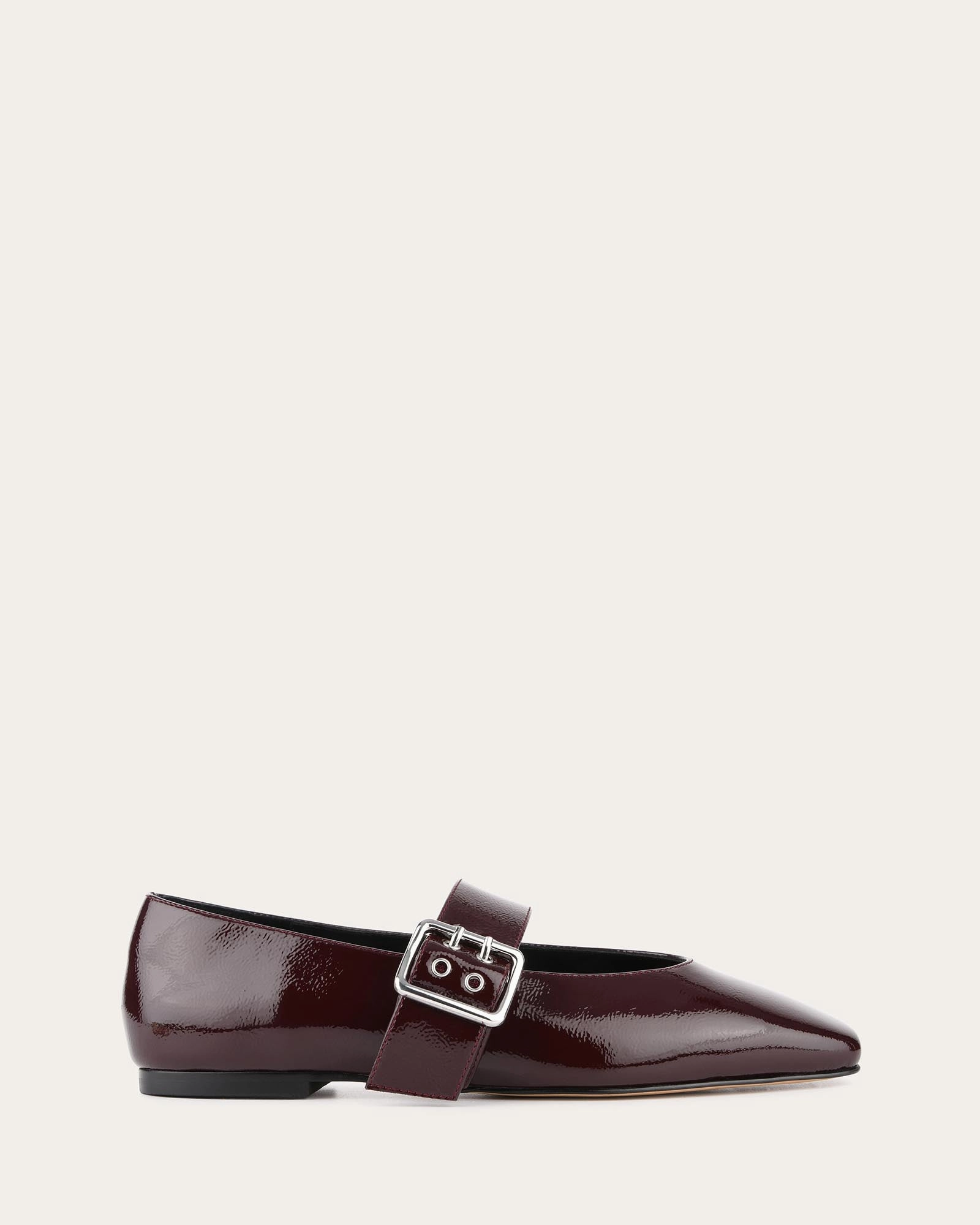 Urban Optimized Sarah Casual Flats Merlot Crinkle Patent