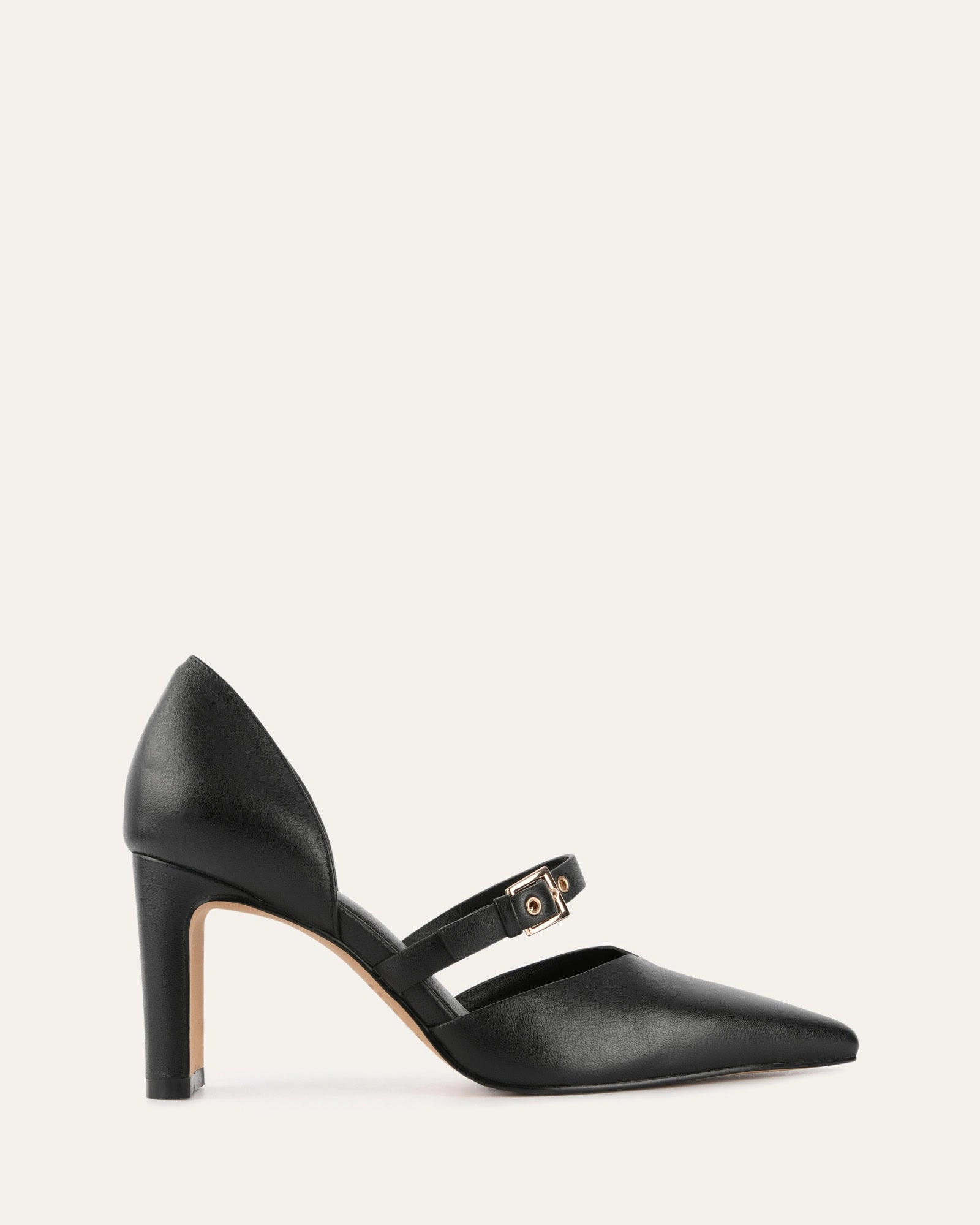 Curated City Sawyer High Heels Black Leather