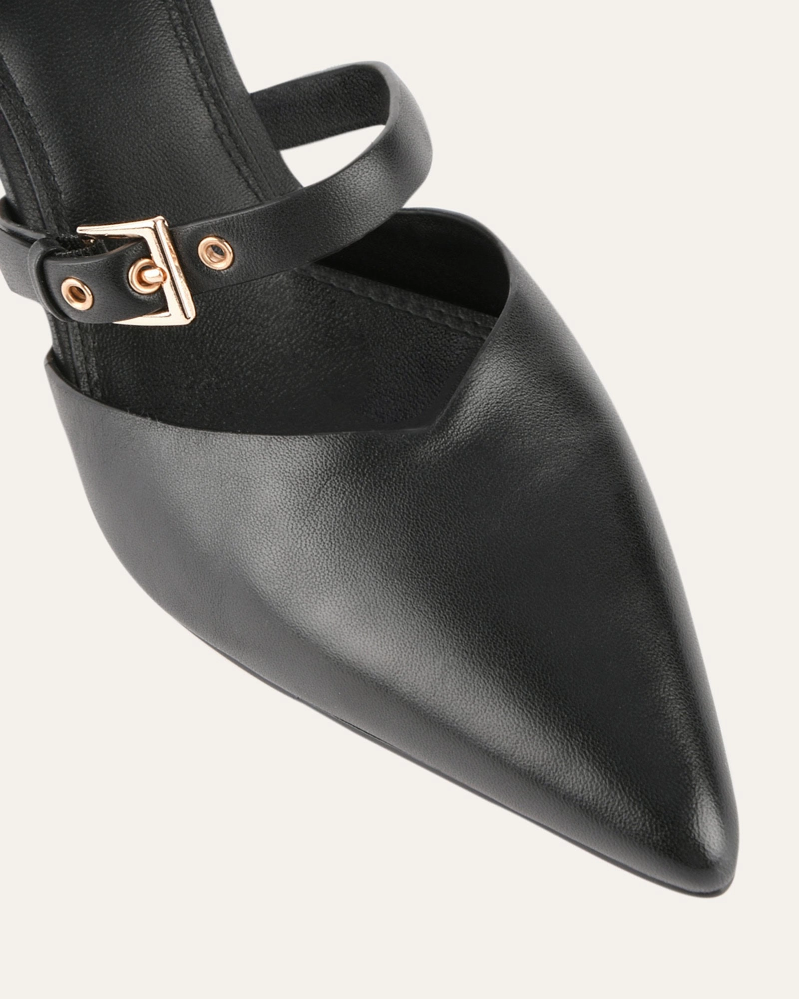 Pure Expression Crafted Minimal Sawyer High Heels Black Leather