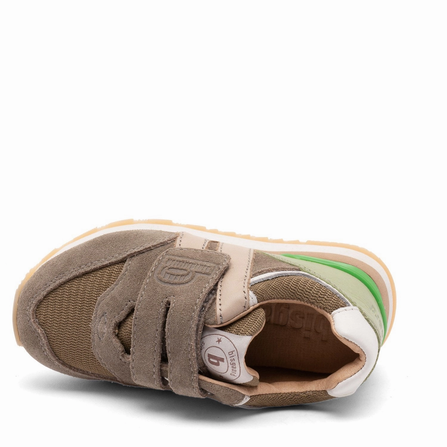 Bisgaard Khaki Winston Velcro Shoe Quiet Fit Style Meets Tech