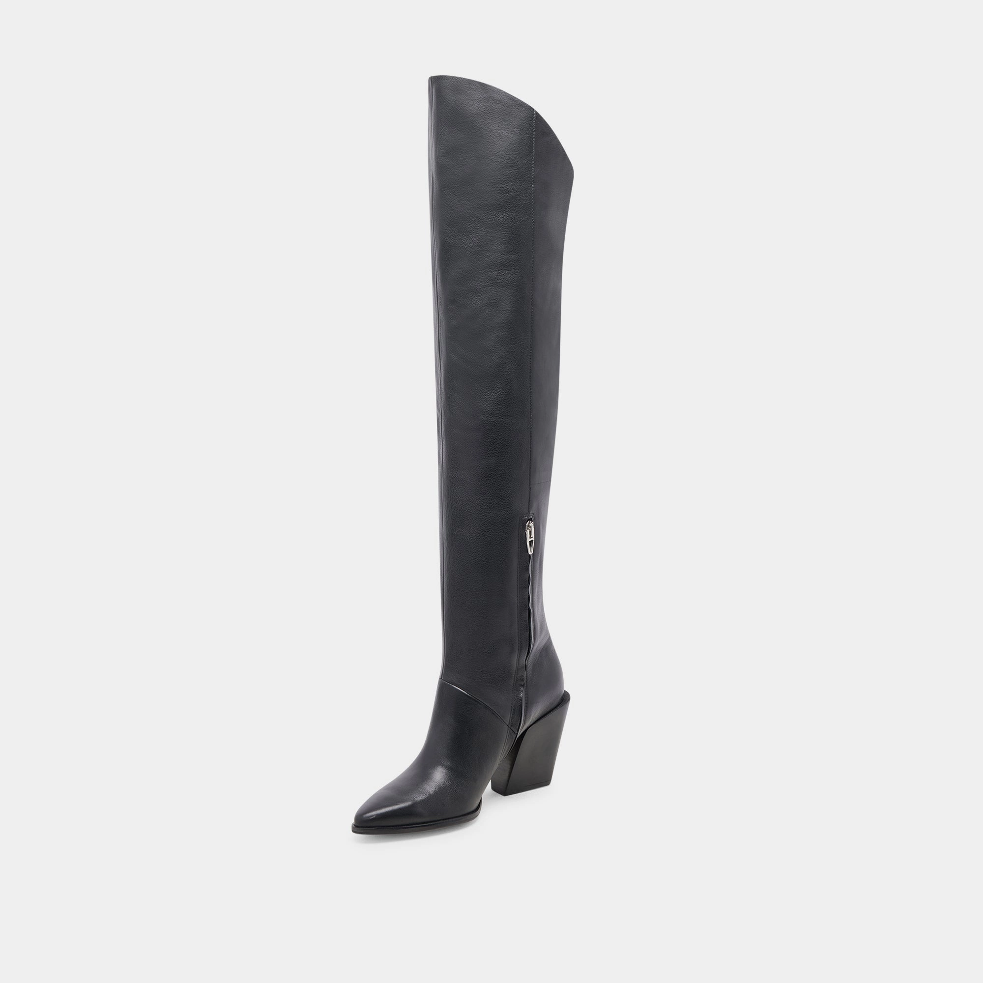 Journey Wear Cool Motion Lupin Wide Calf Boots Black Leather