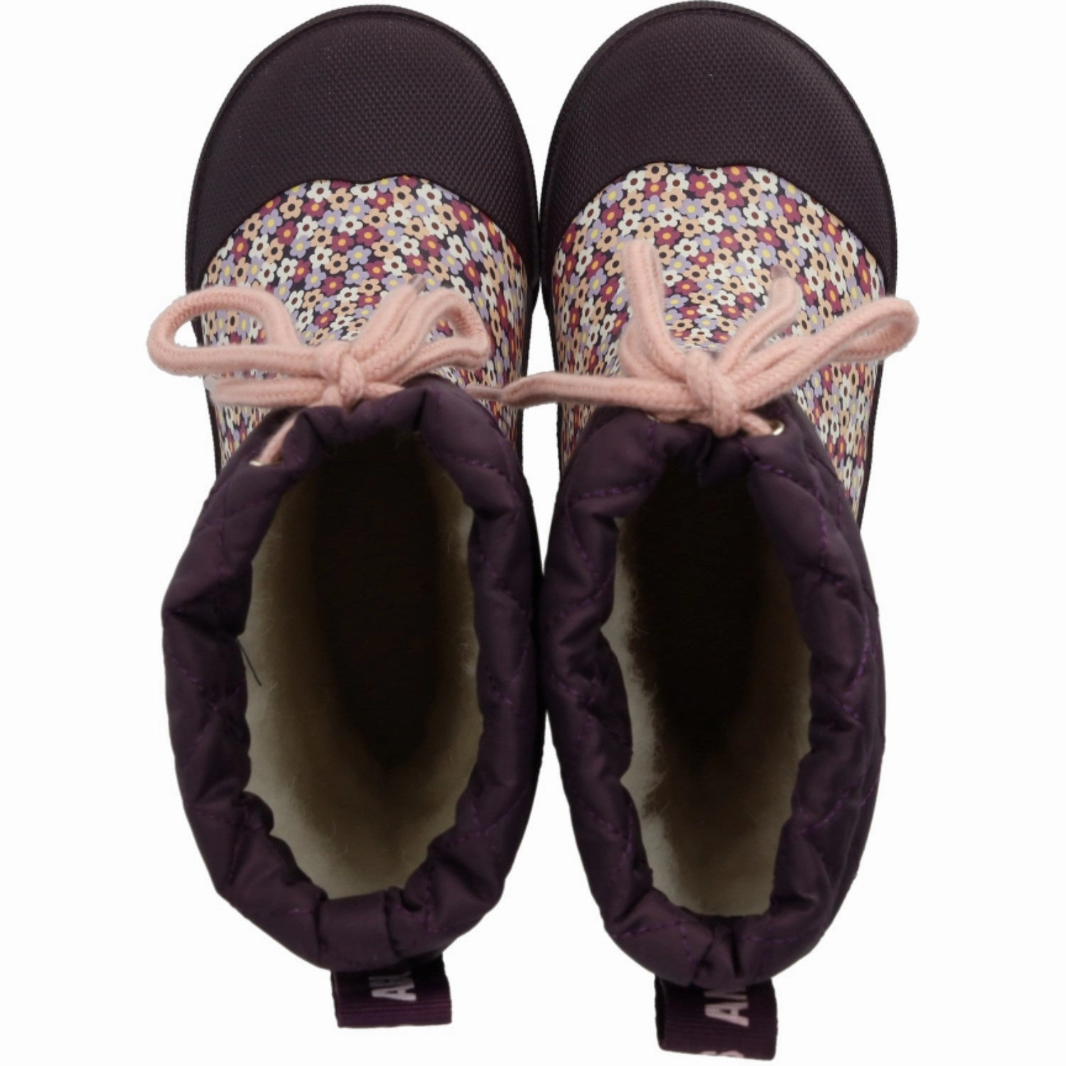 Fluid Design Angulus Flowers/Aubergine Rubber Boot Med Woolfor