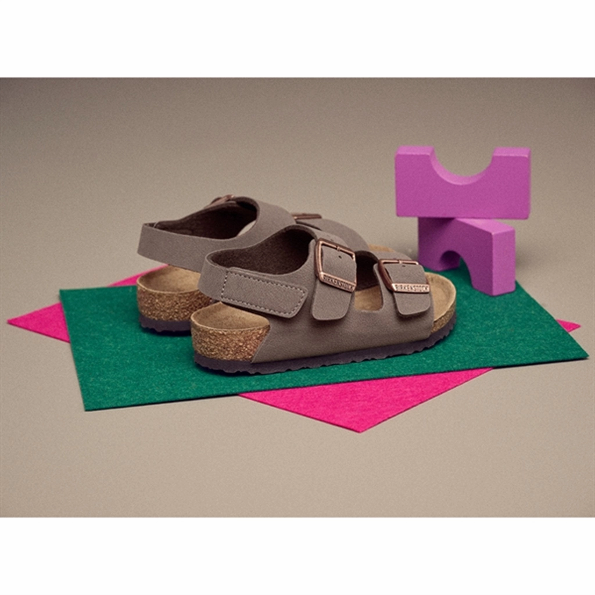 Birkenstock Milano Hl Kids Mocha Sandals Adapt-Fit Gear Day-To-Night Fit