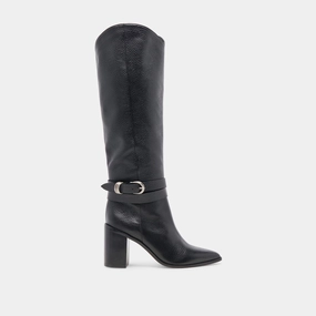 Tyrone Wide Calf Boots Black Leather Refined Flowwear Daily-Ready
