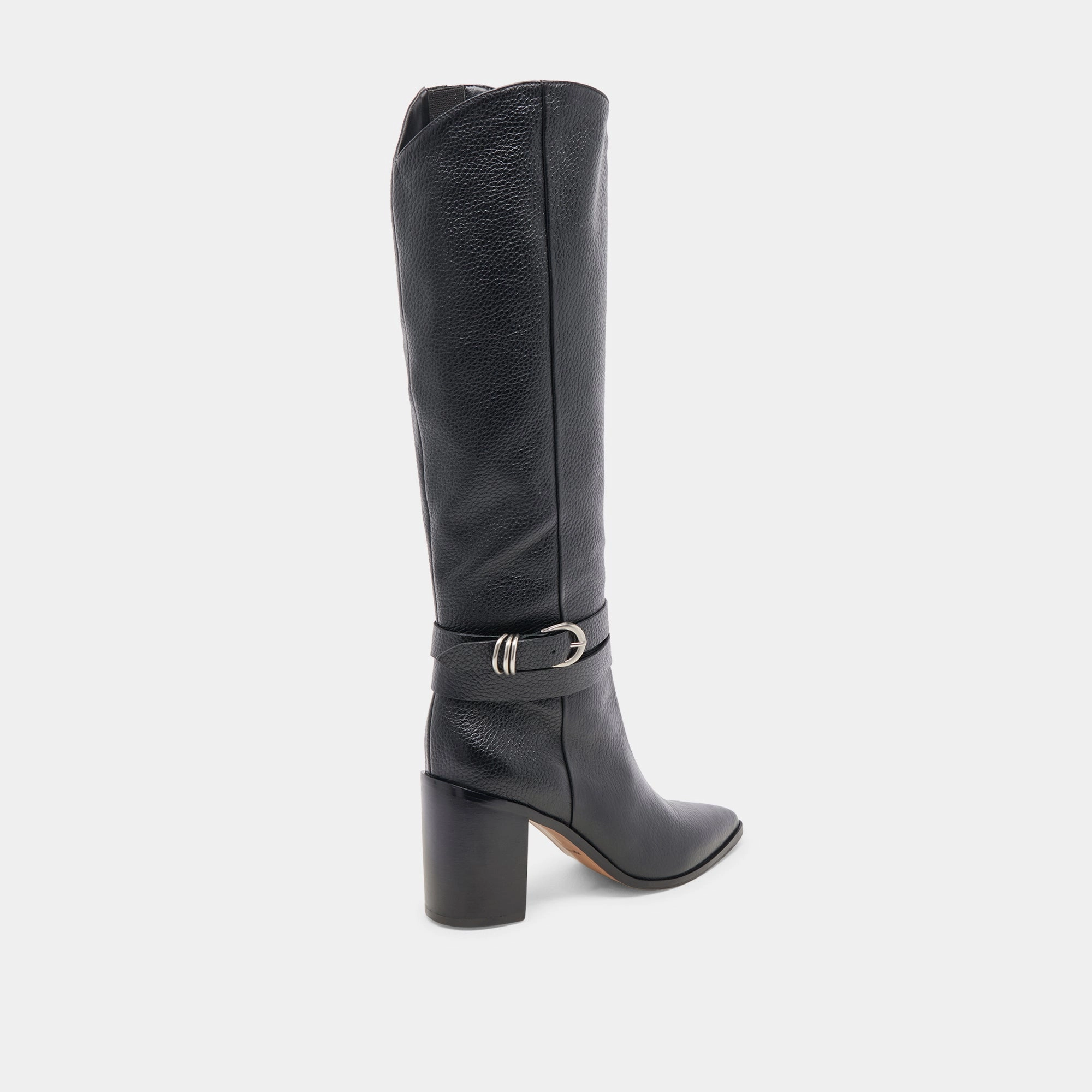 Refined Balance Essential Structure Tyrone Wide Calf Boots Black Leather
