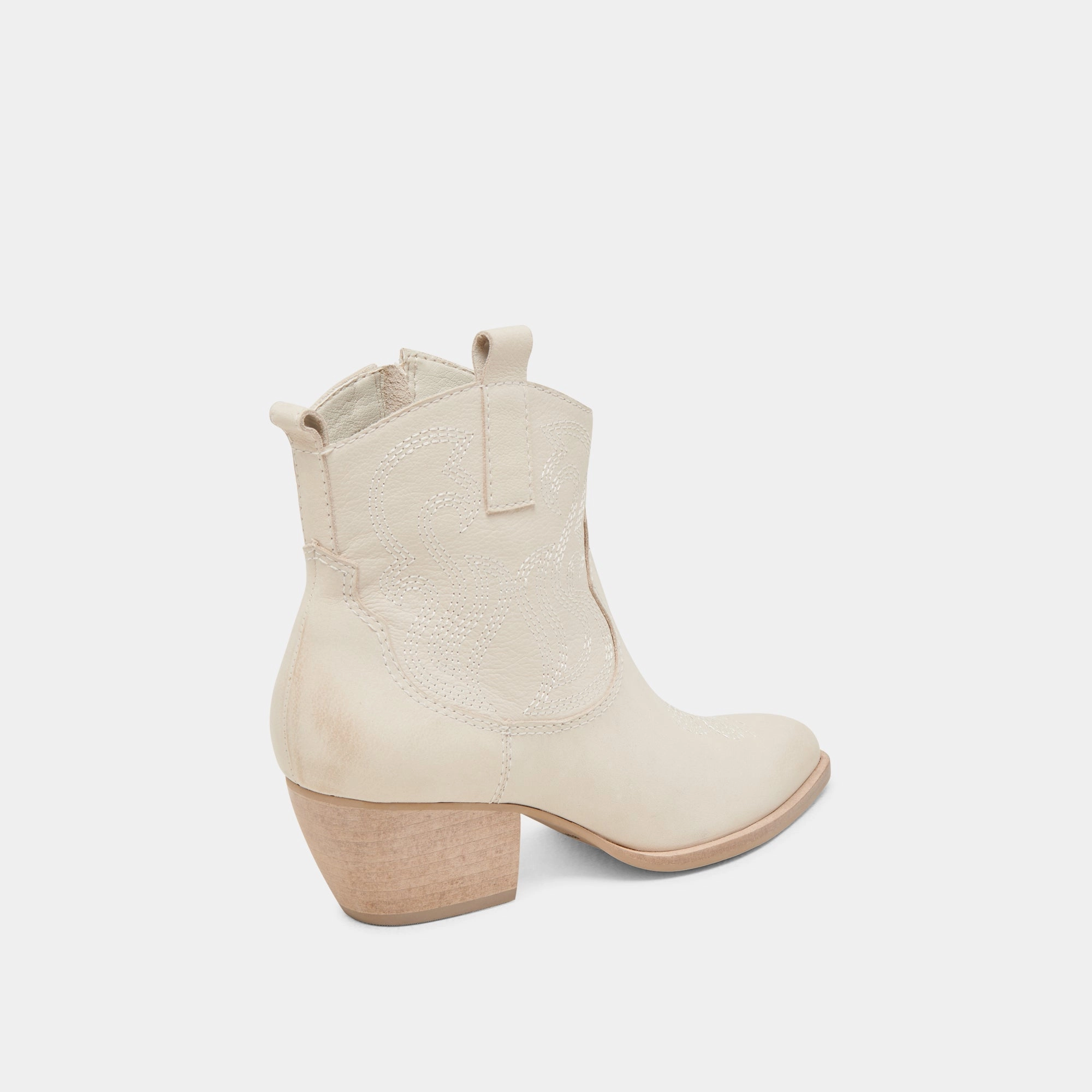 Shania Booties Ivory Nubuck Streamline-Ready