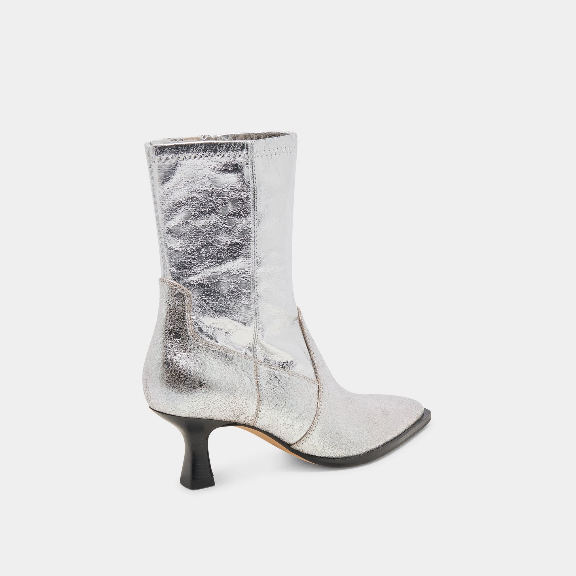 Arya Wide Calf Boots Silver Distressed Leather Lifestyle Engineered Versatile Drop