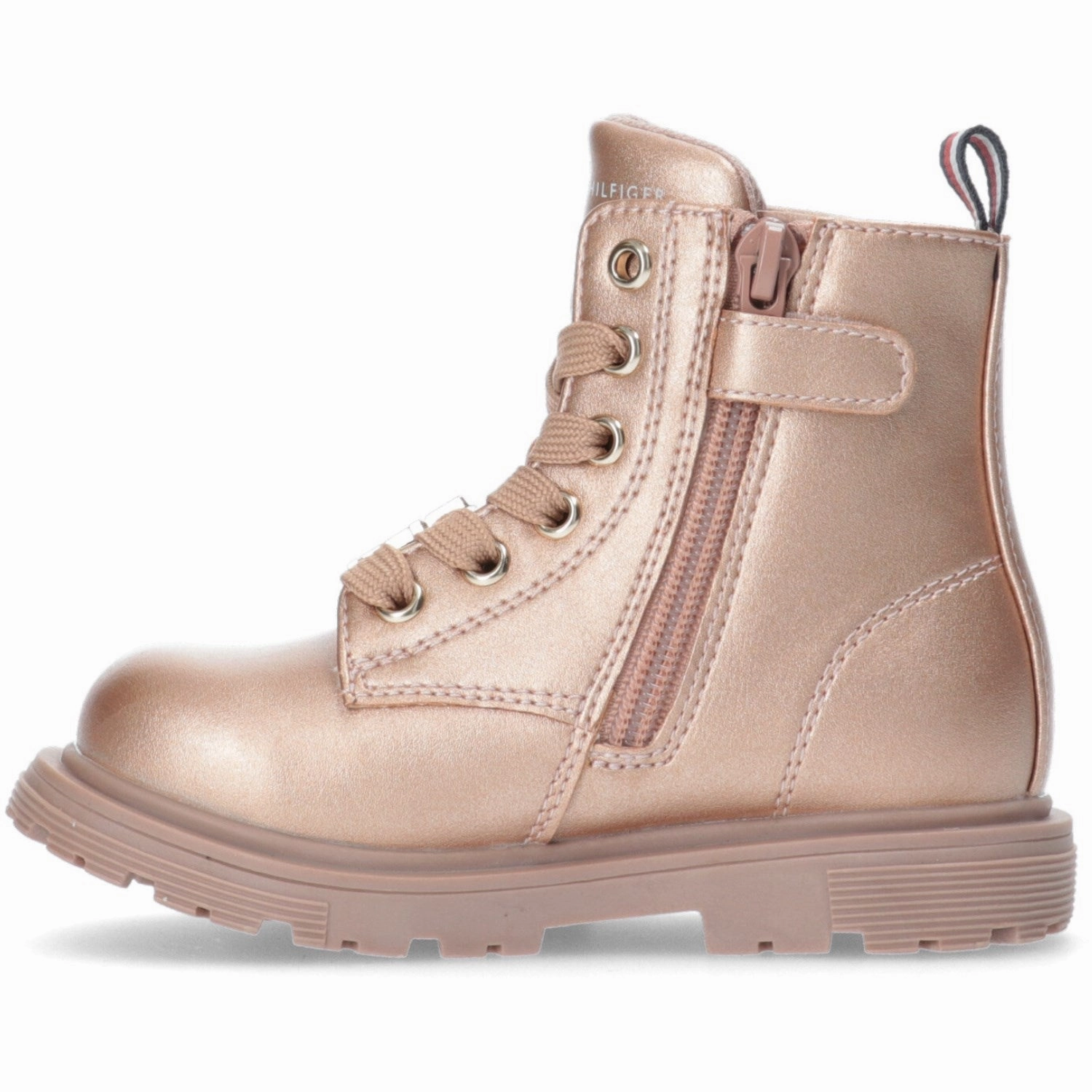Tommy Hilfiger Rose Gold Lace-Up Bootie Pure Function Lifestyle Built