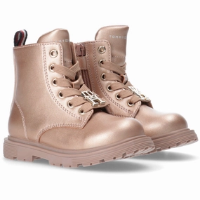 Tommy Hilfiger Rose Gold Lace-Up Bootie Active Corewear