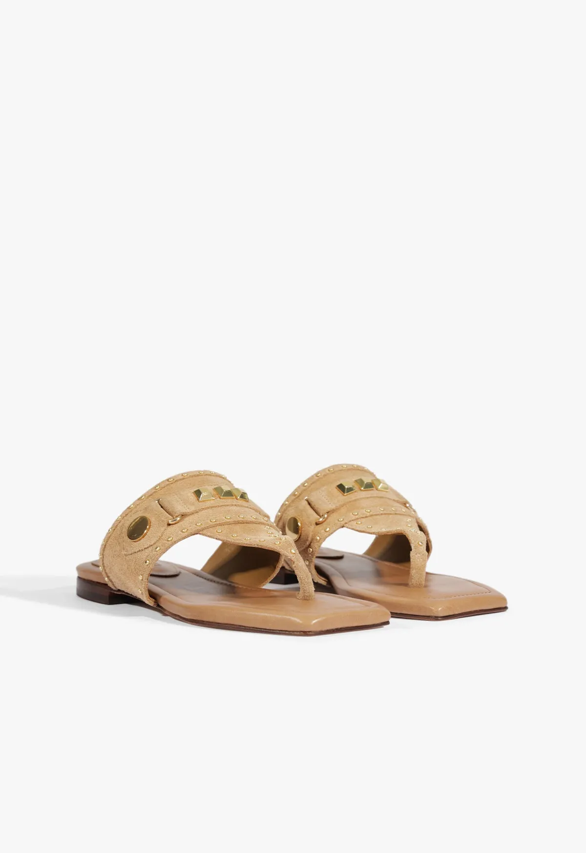 Aria Beige Suede Sandal Effortless Utility