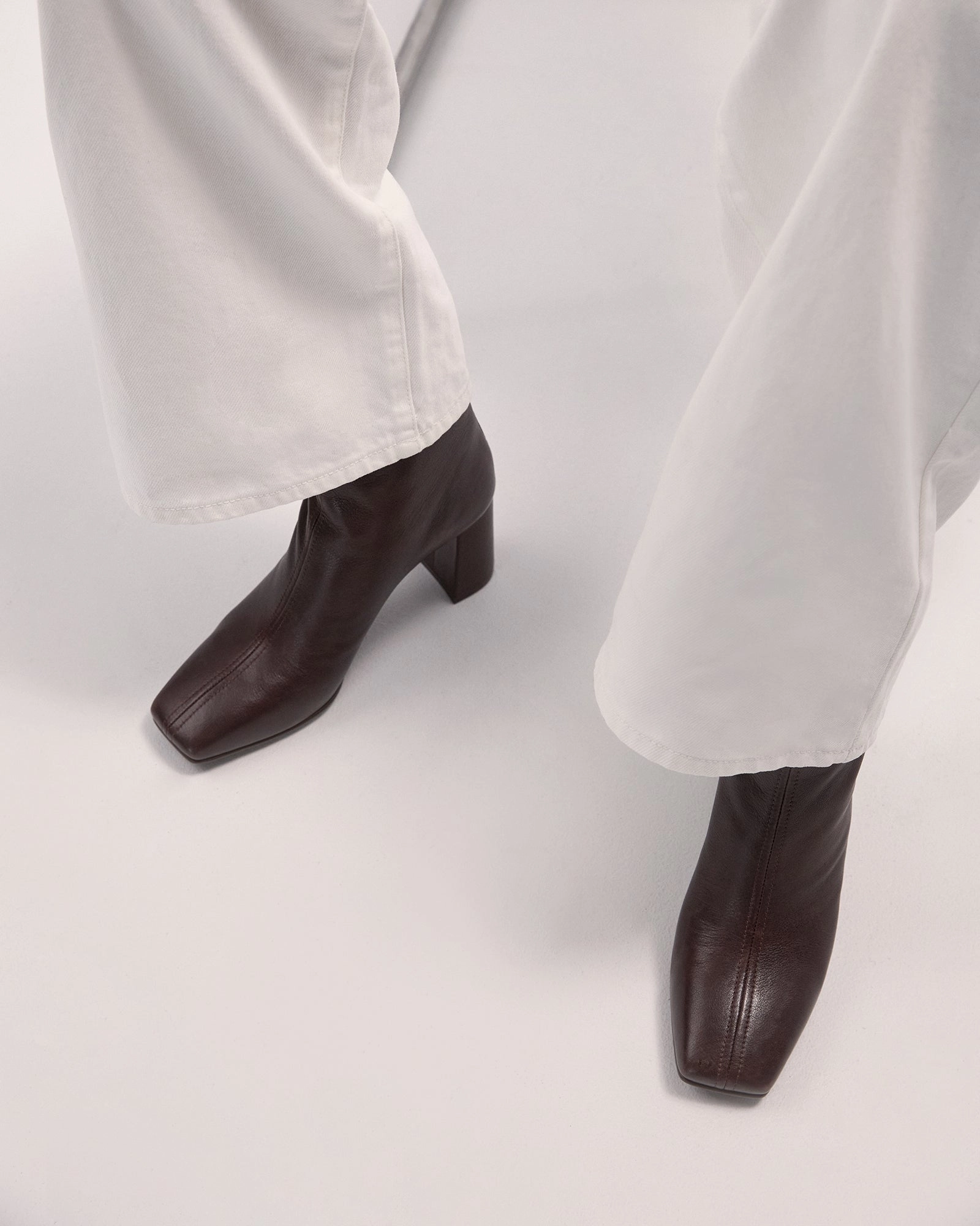 Nevada Mid Ankle Boots Chocolate Leather Sleek Citywear Refined Moves