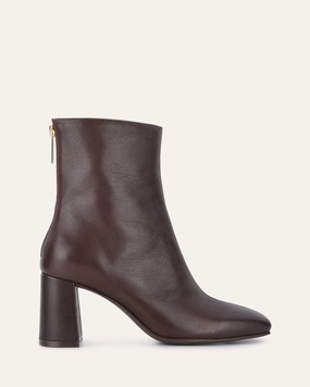 Nevada Mid Ankle Boots Chocolate Leather Forward Function