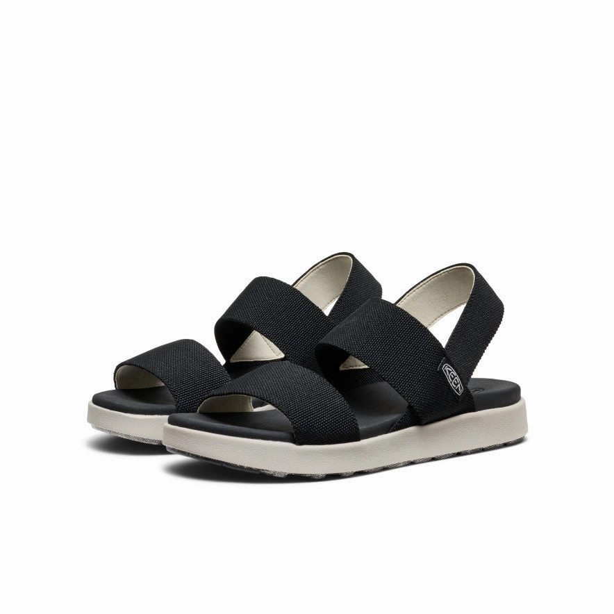 The New Essential Women'S Elle Backstrap Sandal Wide  |  Black