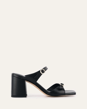 Active-Inspired Flow-Forward Spencer Mid Heel Sandals Black Leather