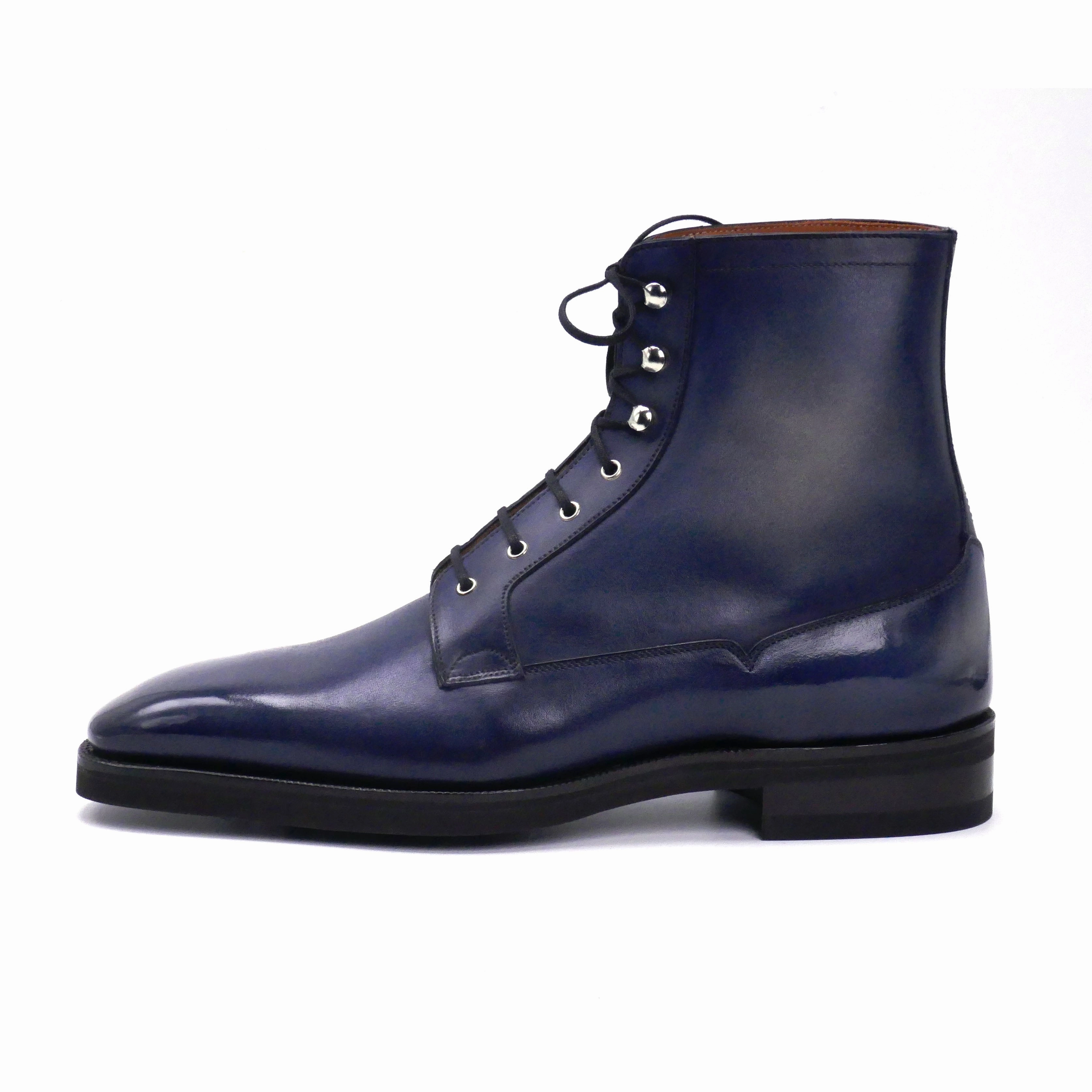Utility In Style Shearling Lined Roy Balmoral Derby Boot Mto - Gunmetal