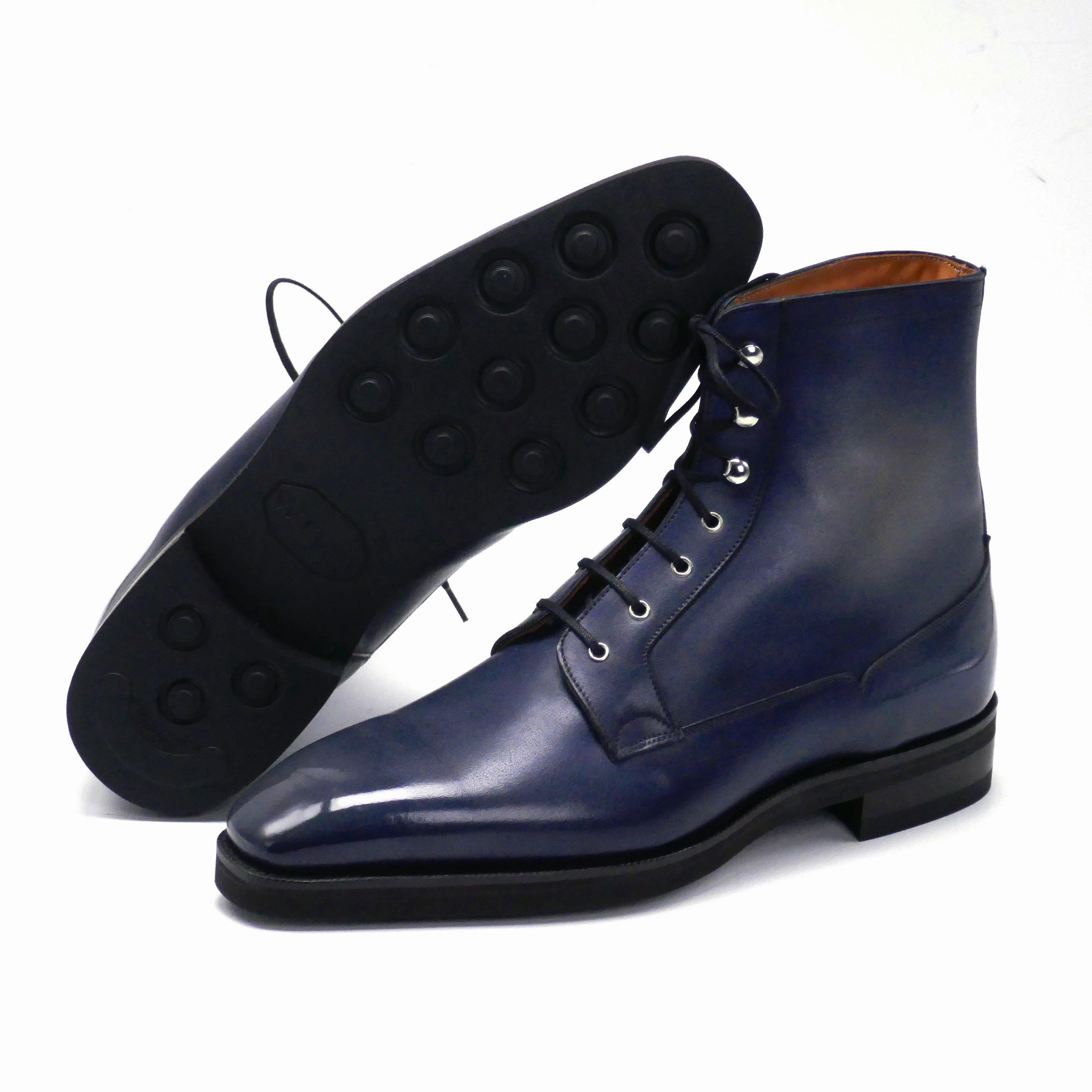 Shearling Lined Roy Balmoral Derby Boot Mto - Gunmetal Cool Shift Refined Minimalism
