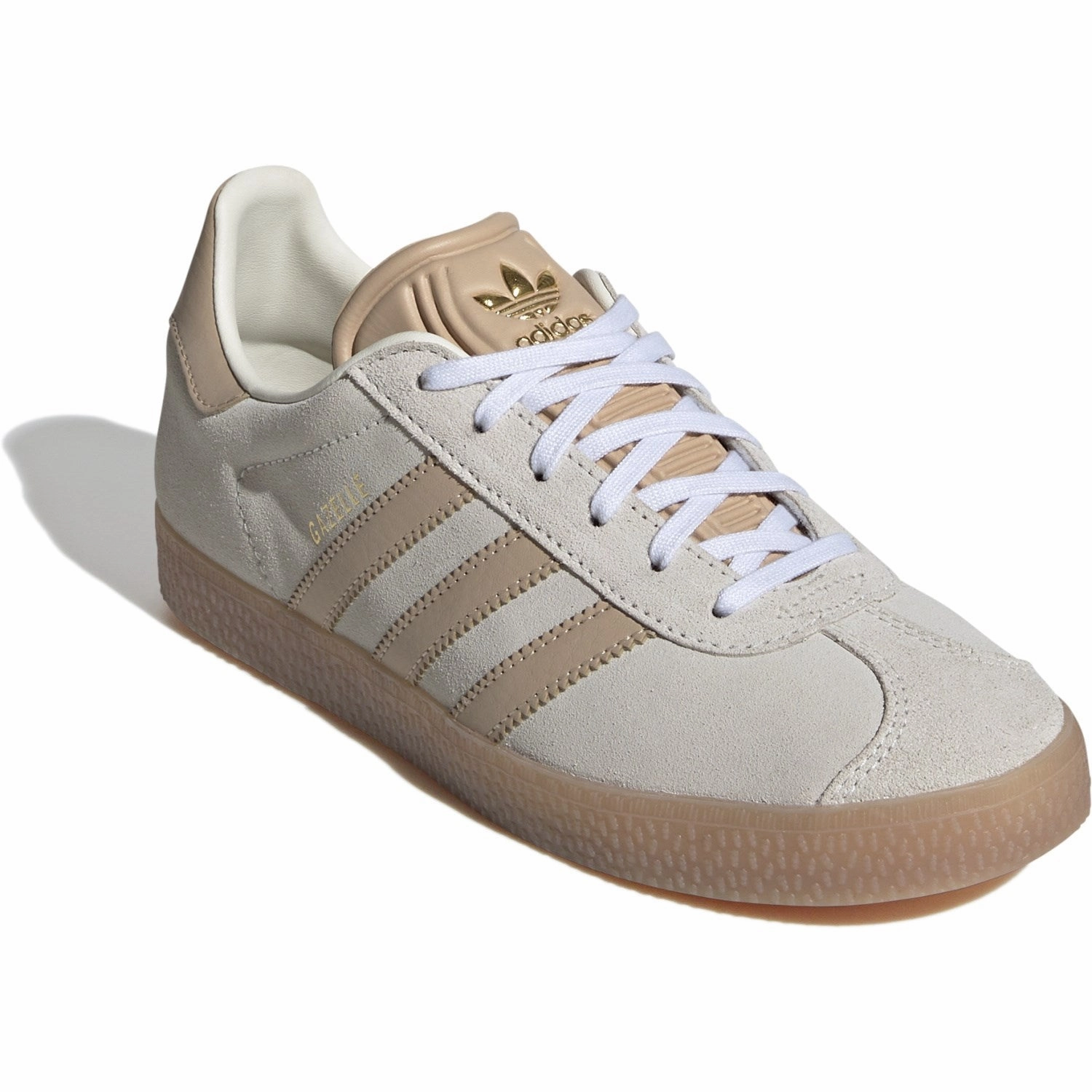 Adidas Originals Cream White/Magic Beige/Gum 3 Gazelle J Sneakers Inspired Layerwear Urban Inspired