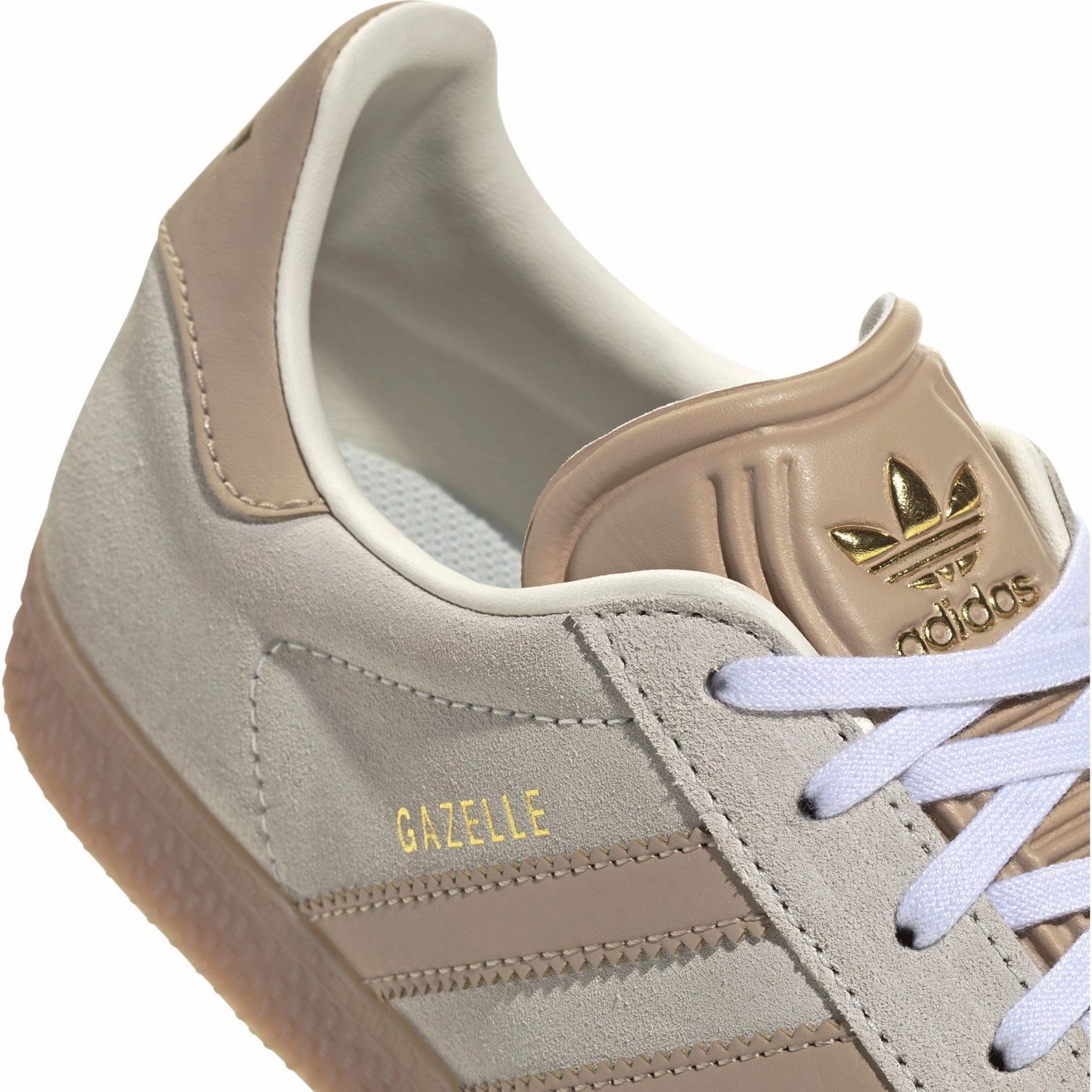 Adidas Originals Cream White/Magic Beige/Gum 3 Gazelle J Sneakers Engineered Fit