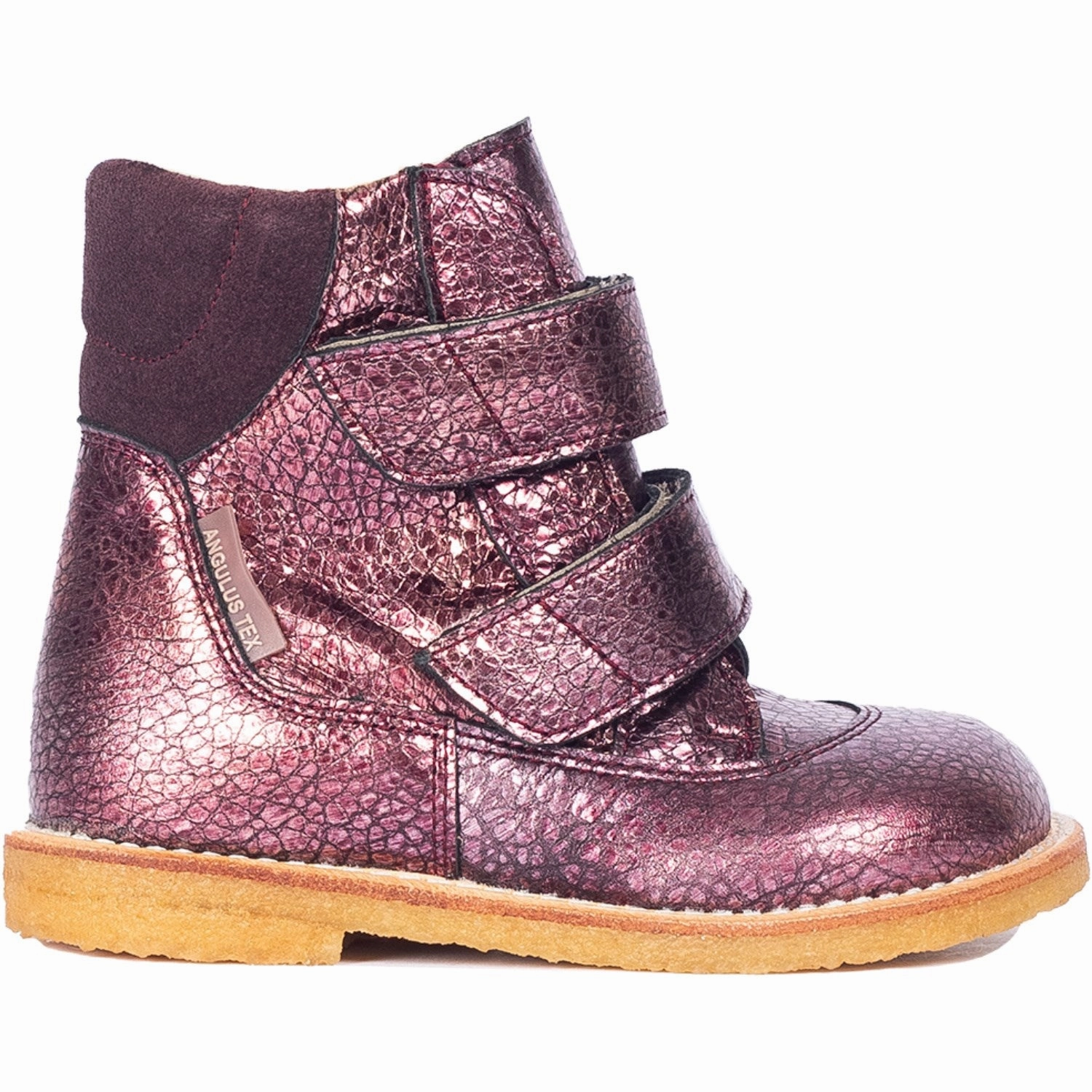 Angulus Sunset/Dusty Aubergine Tex Boot With Velcro Closure Relaxed Motion