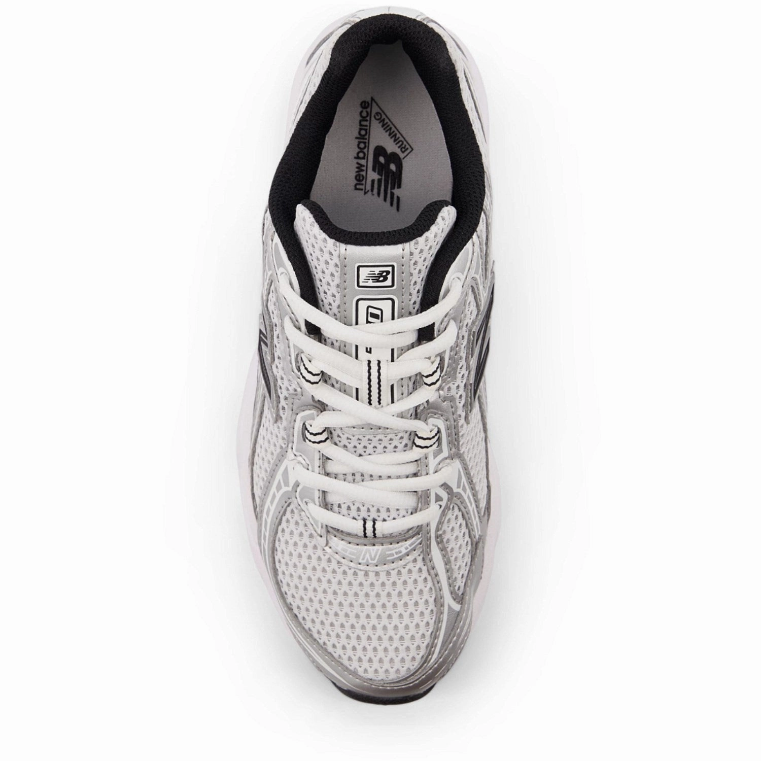 Sleek Presence New Balance Silver Metallic 740 Kids Lace Sneakers