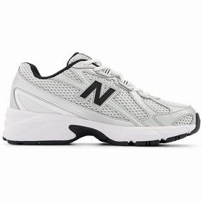New Balance Silver Metallic 740 Kids Lace Sneakers Refined To Move