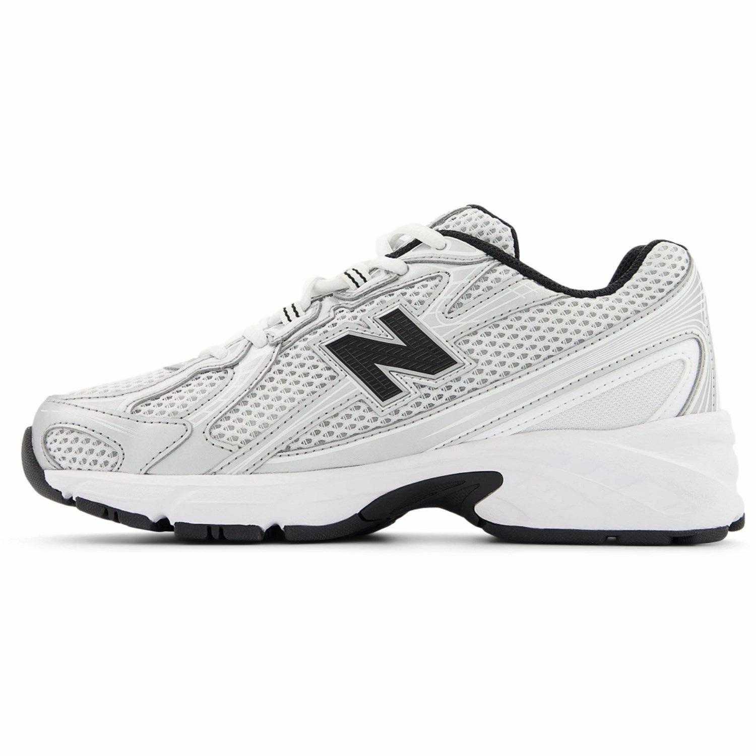 New Balance Silver Metallic 740 Kids Lace Sneakers Lifestyle Modular