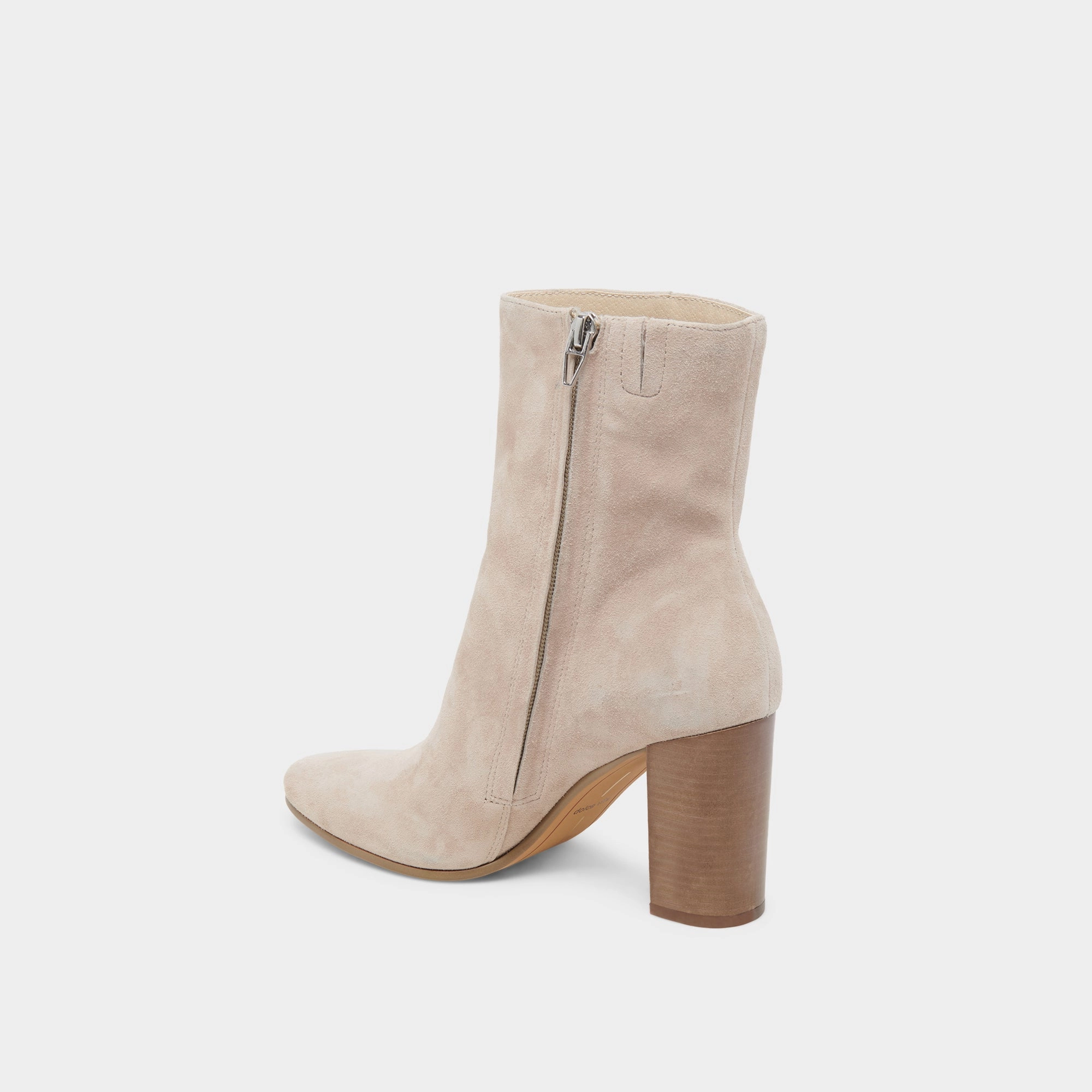 Suzy Booties Taupe Suede Cool Minimalism Conscious Layers