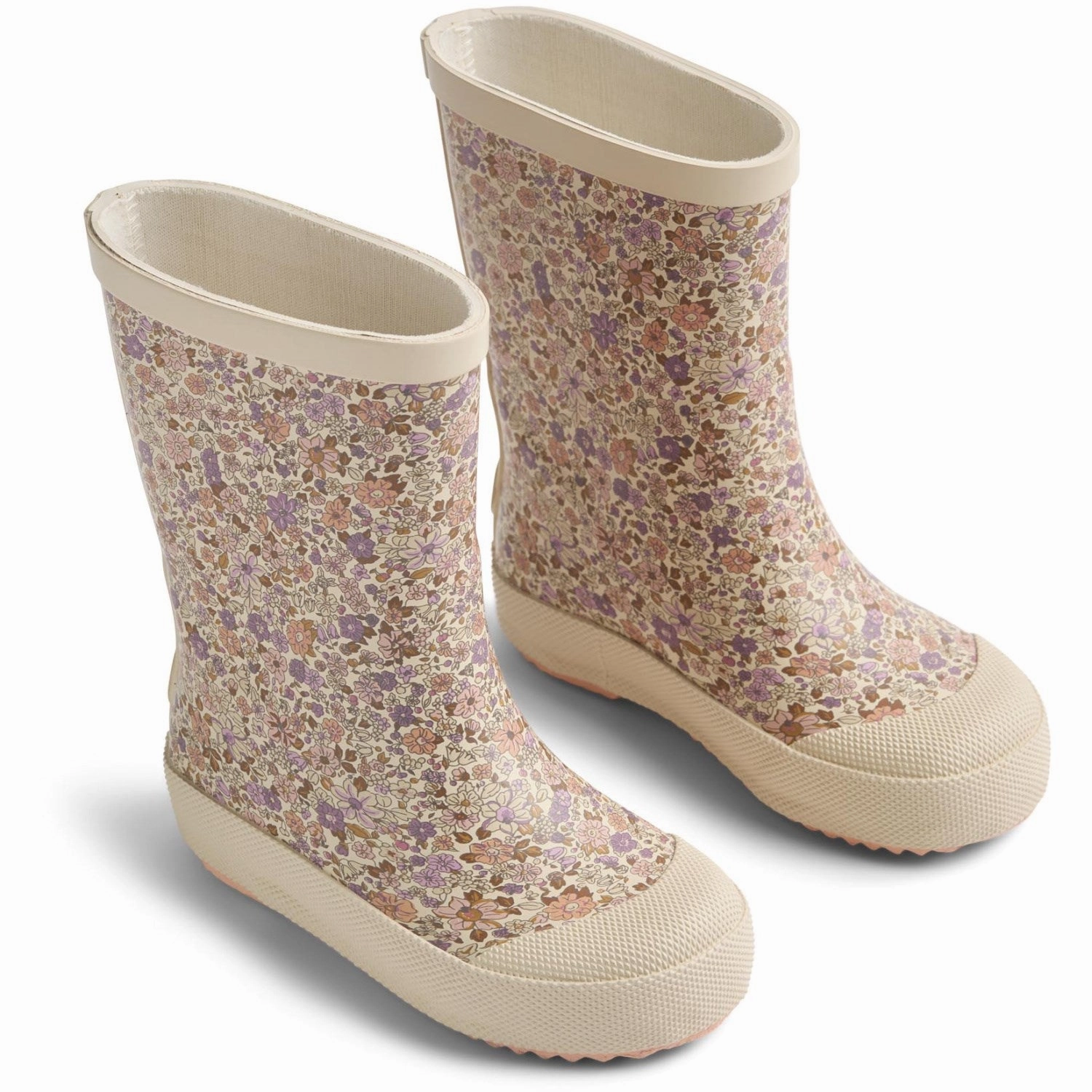 Wheat Lilac Flower Meadow Rubber Boot Muddy Modern Pattern Flow-Forward Gear
