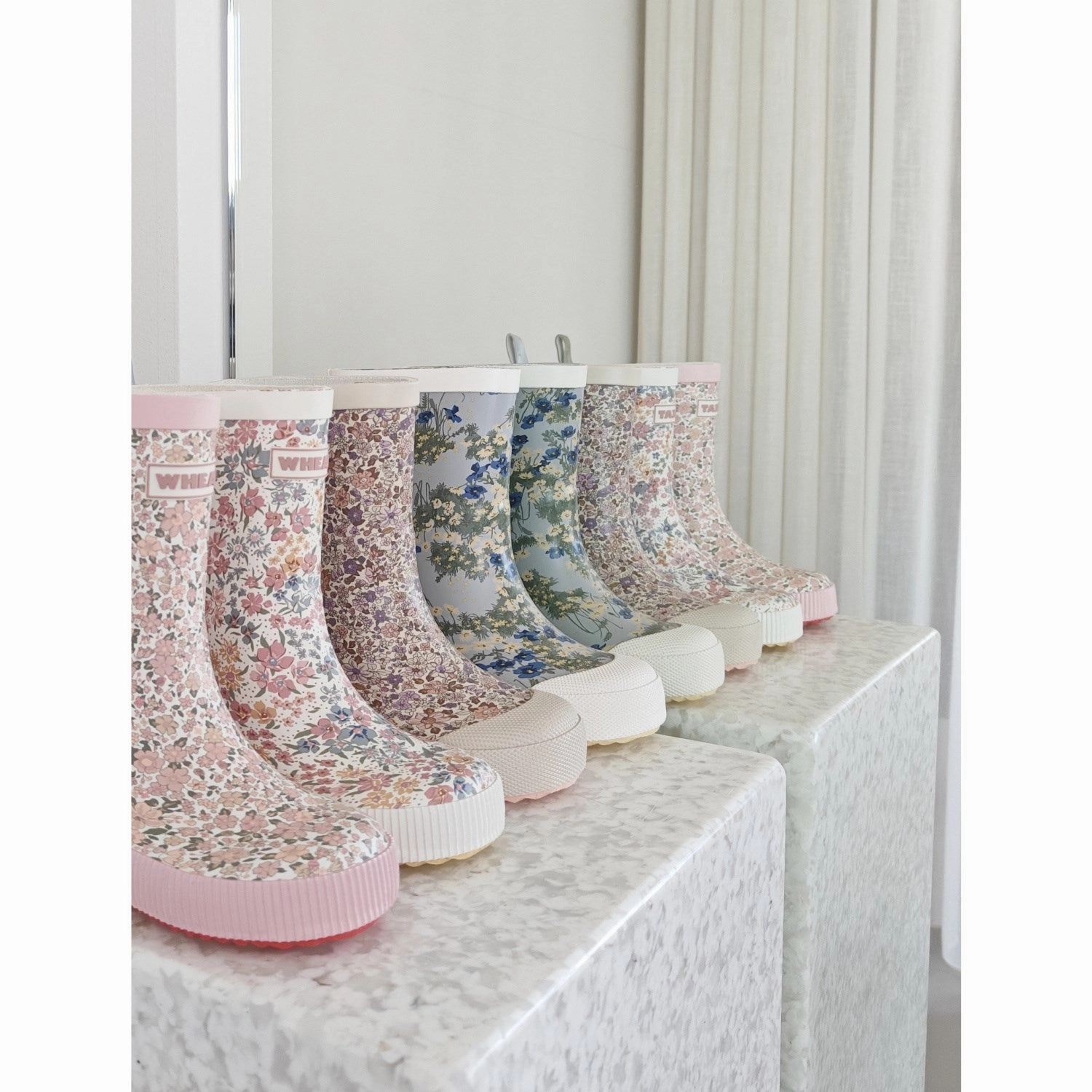 Wheat Lilac Flower Meadow Rubber Boot Muddy Motion Simplicity