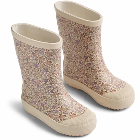 Wheat Lilac Flower Meadow Rubber Boot Muddy Modern Pattern Flow-Forward Gear