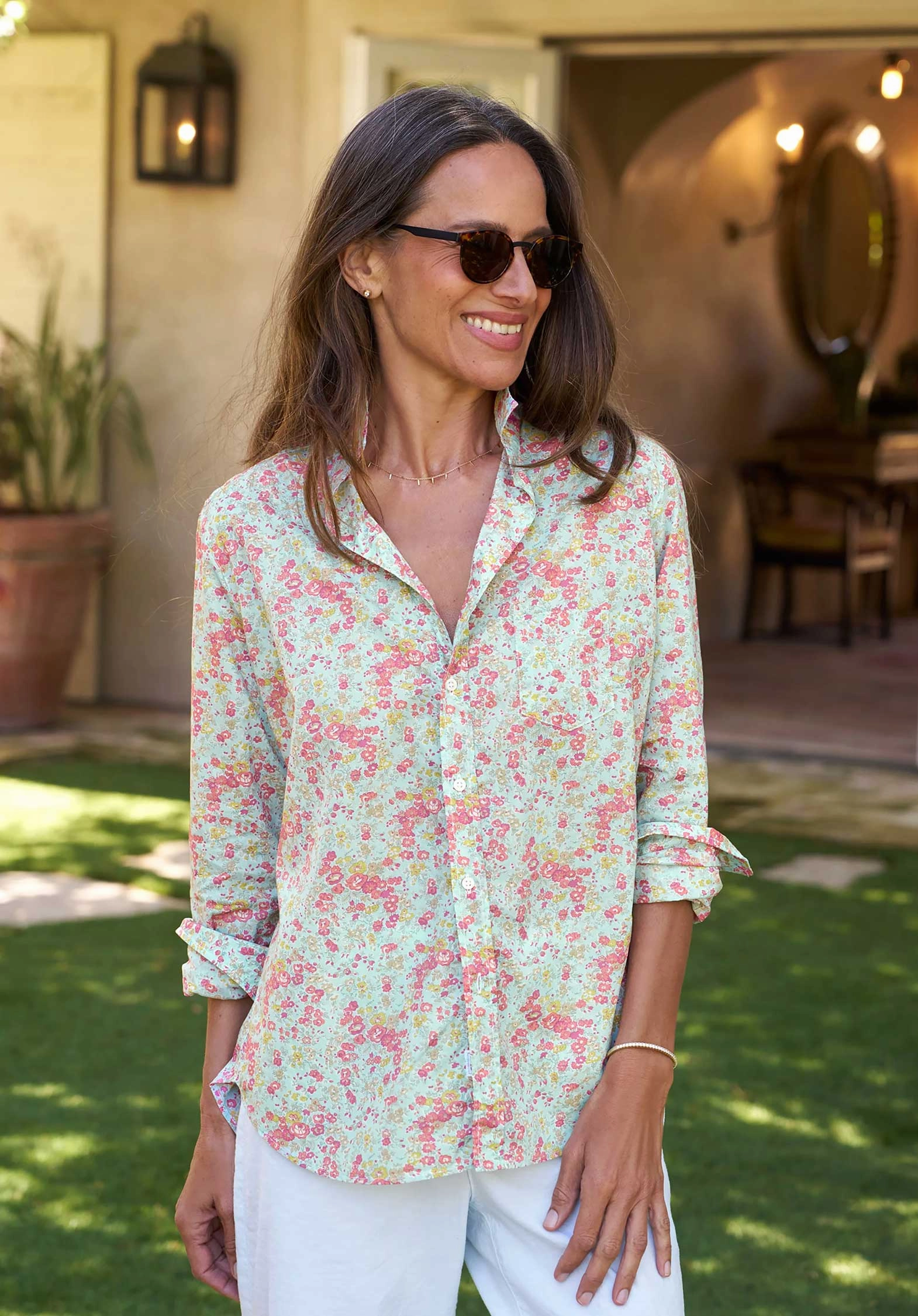 Shirt Eileen Eileen It Co Pink-Seafoam-Floral