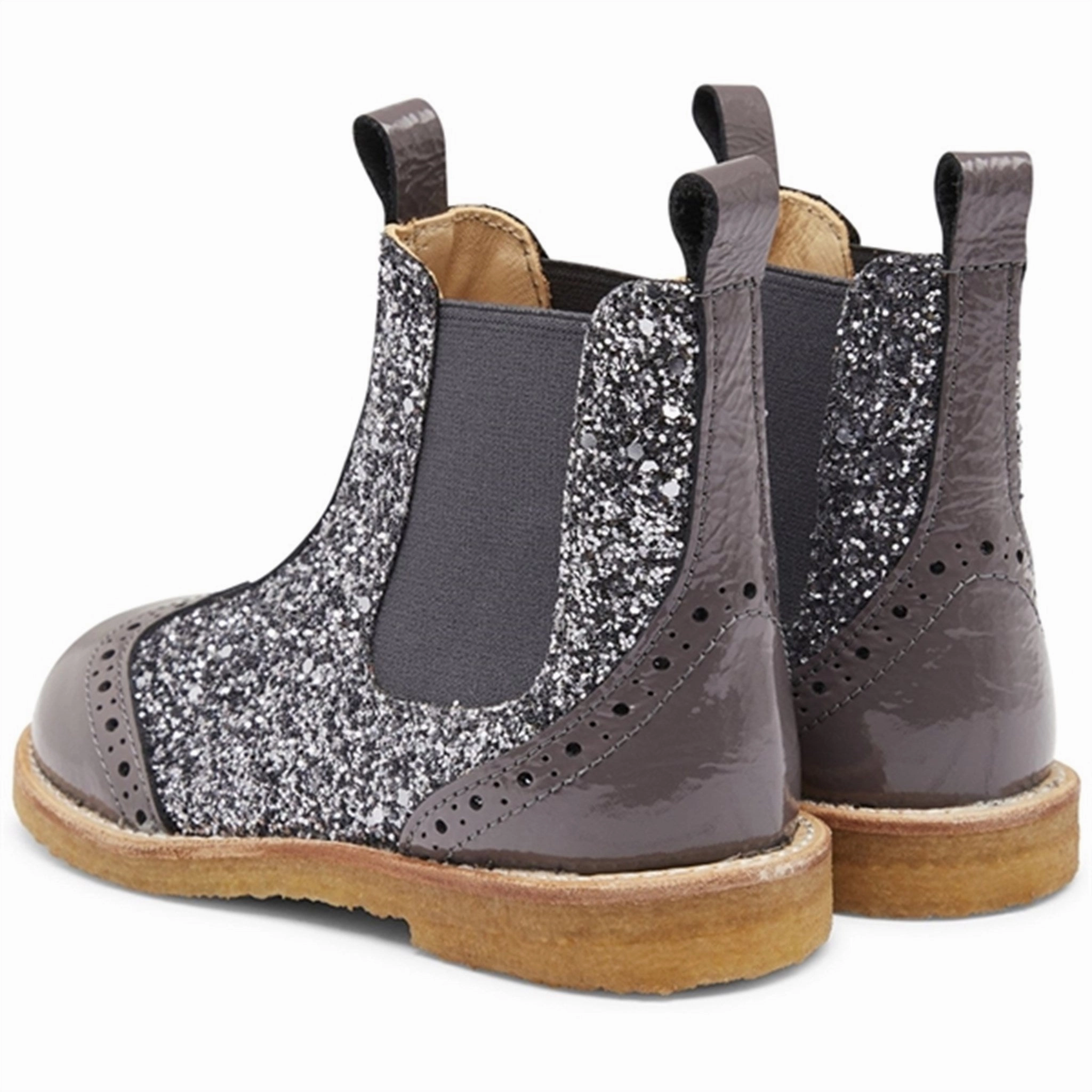 Functional Calm Everyday Ease Angulus Chelsea Boots With Glitter Lavender/Dusty Lavender/Elastic