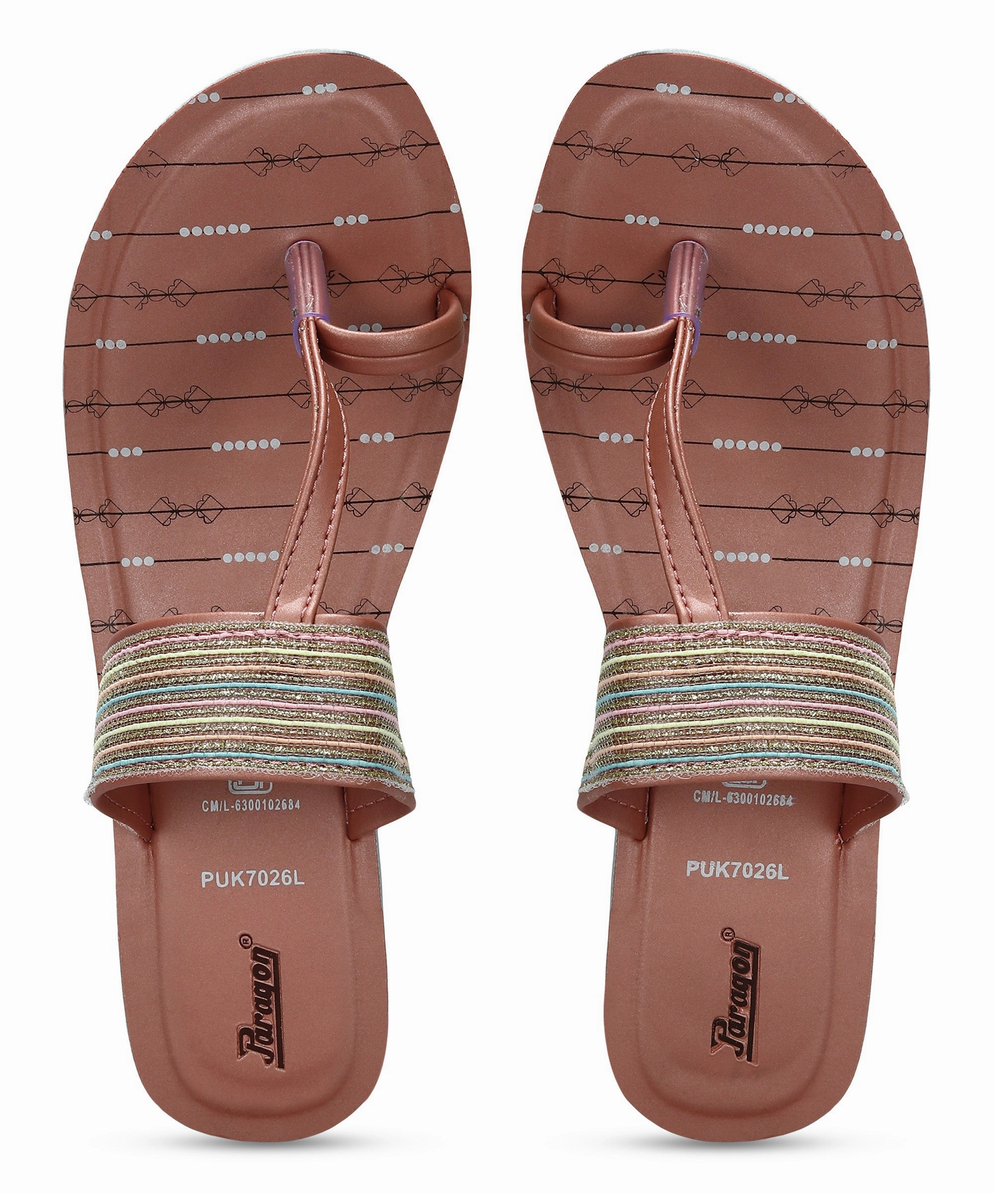 Paragon Women'S Peach Wedge Sandals With Cushioned Sole And Sturdy Construction For Everyday Use Restless Fit