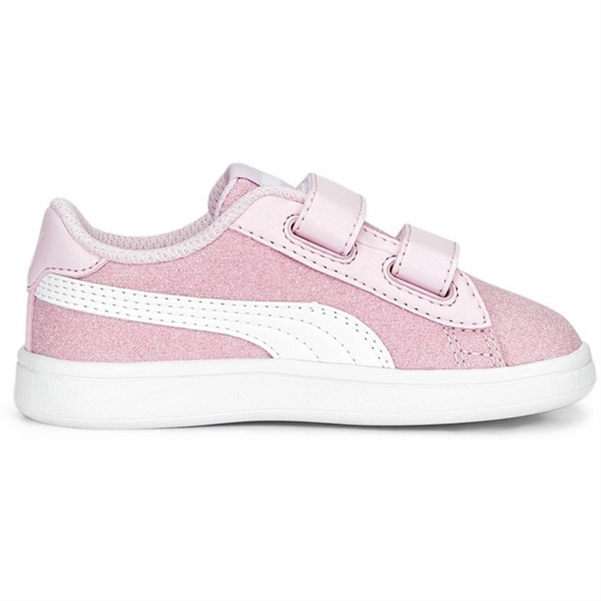Responsive Fit Clean-Styled Puma Smash V2 Glitz Glam V Inf Pearl Pink-White Sneakers
