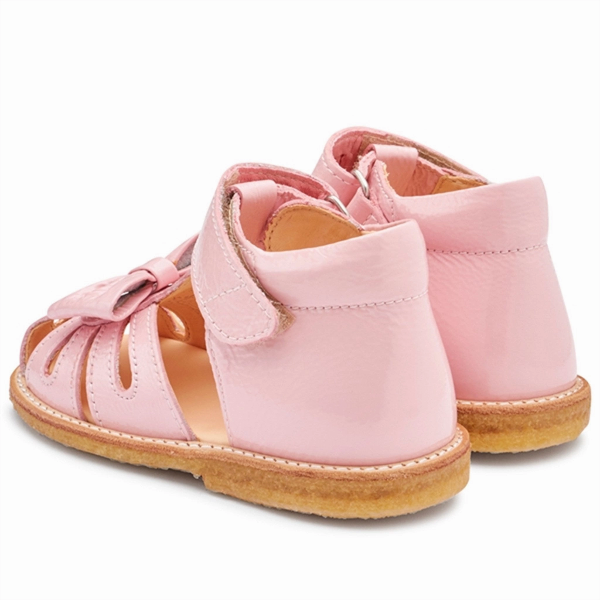 Adaptable Pieces Angulus Starter Sandal W. Bow And Velcro Rose
