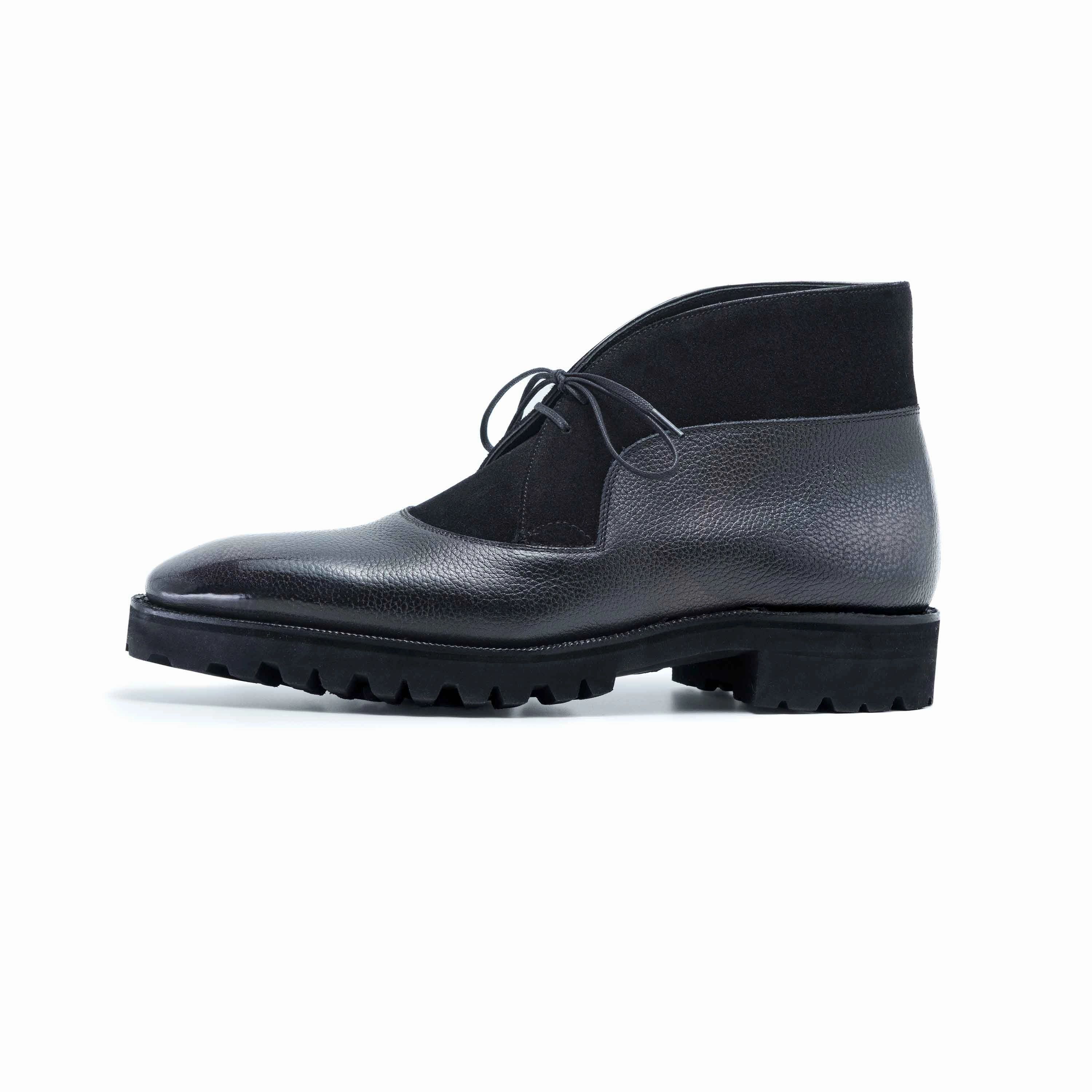 Boulevardier Chukka Boot Mto - Black & Grey Vibe-Proof Easy Motion