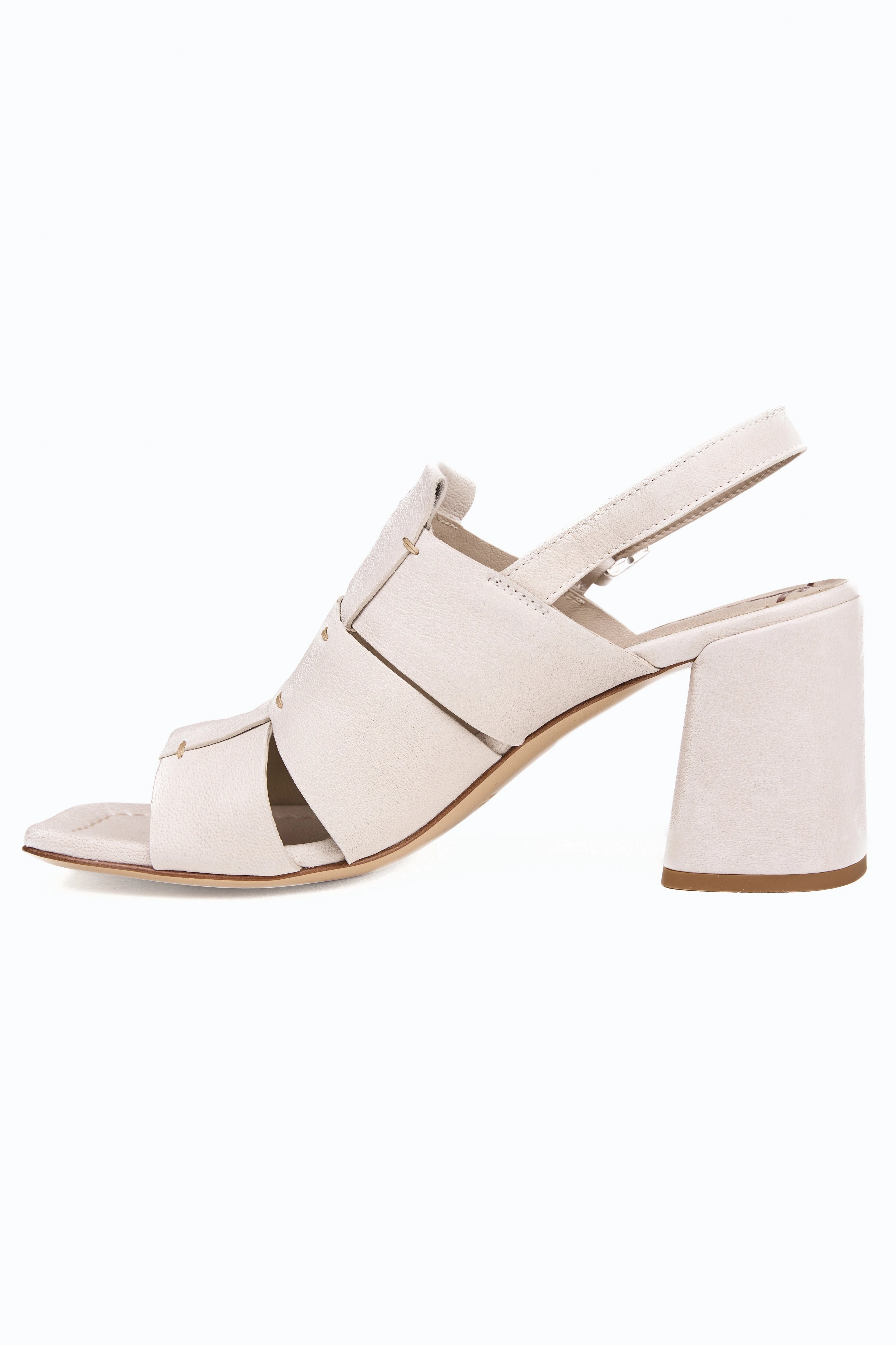 Form Redefined Old Iron Leather Heel Sandal In Beige