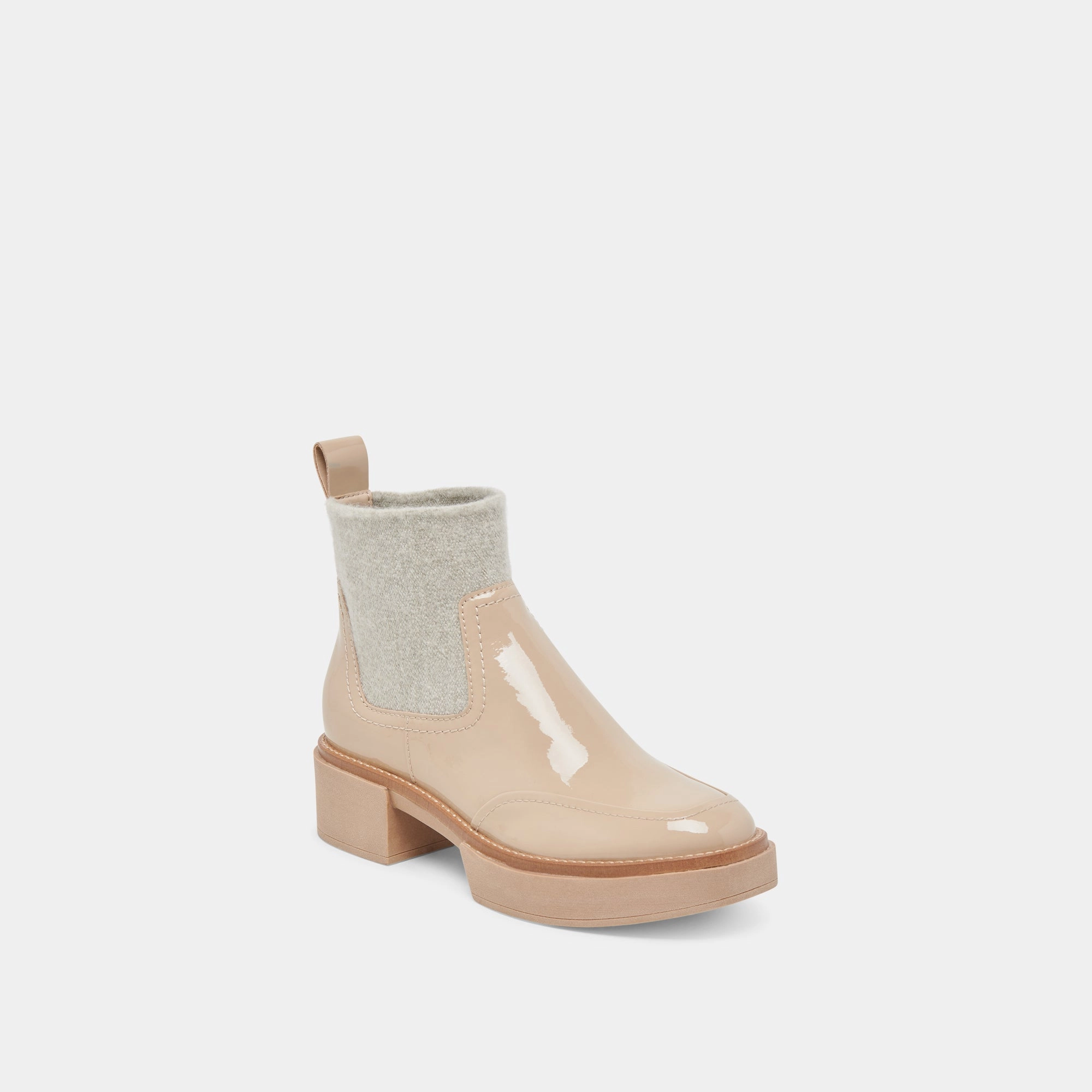 Daily Wear Curated For Motion Saline H2O Wide Booties Dune Crinkle Patent