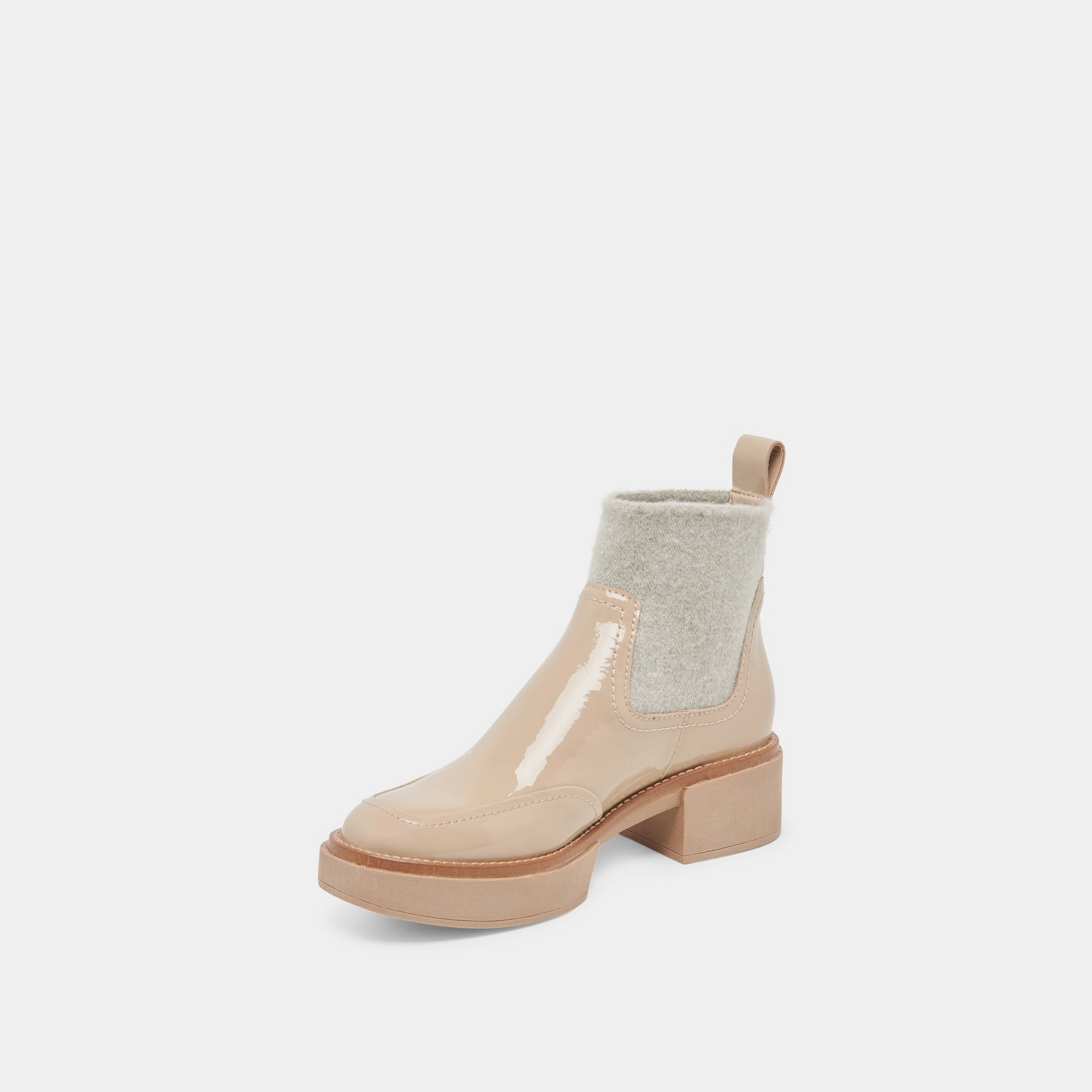 Evolved Form Saline H2O Wide Booties Dune Crinkle Patent