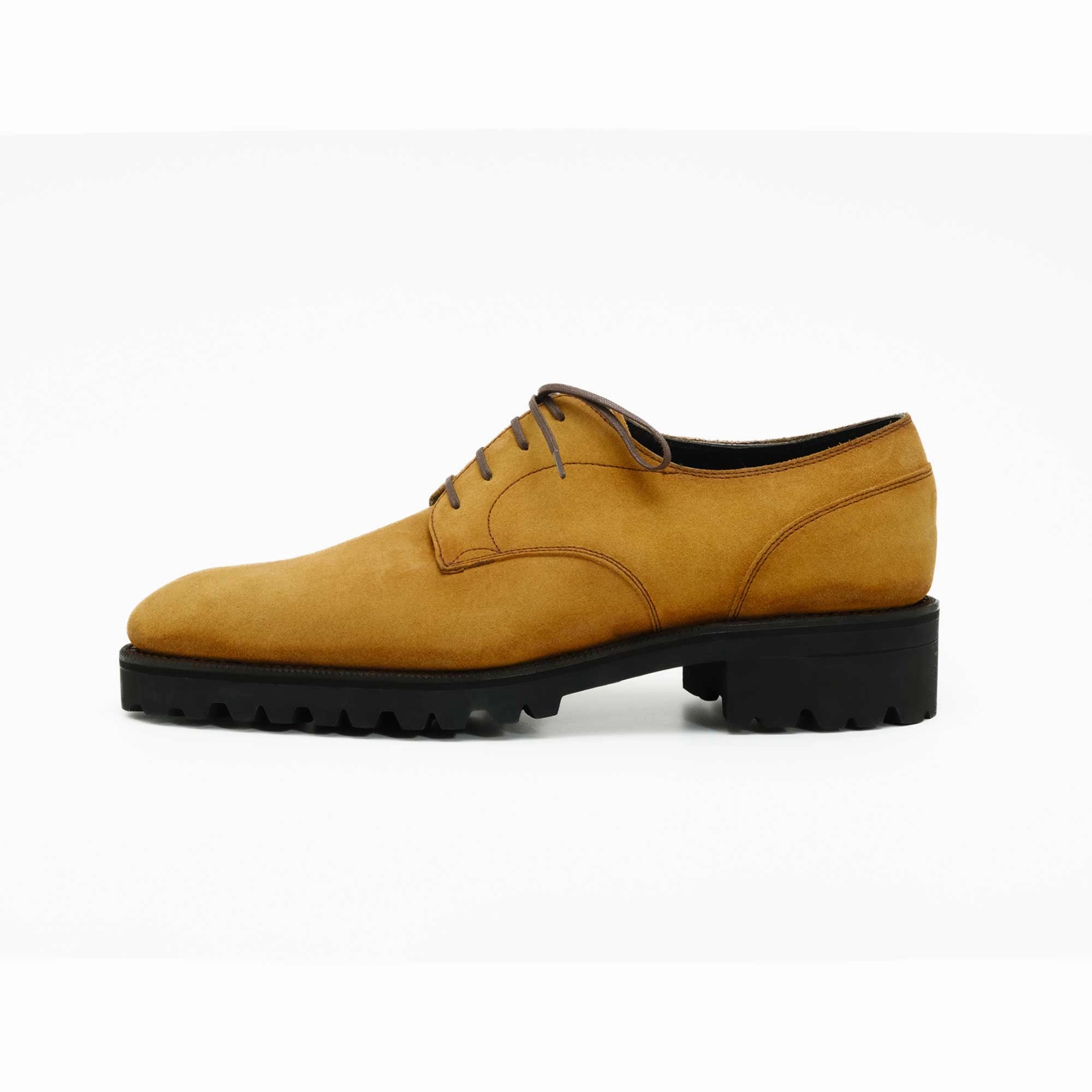 Derby Simple Shoe - Amber Patina On Suede Updated Basics