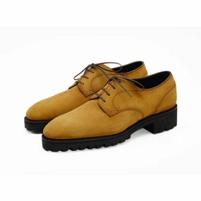 Layer Logic Derby Simple Shoe - Amber Patina On Suede
