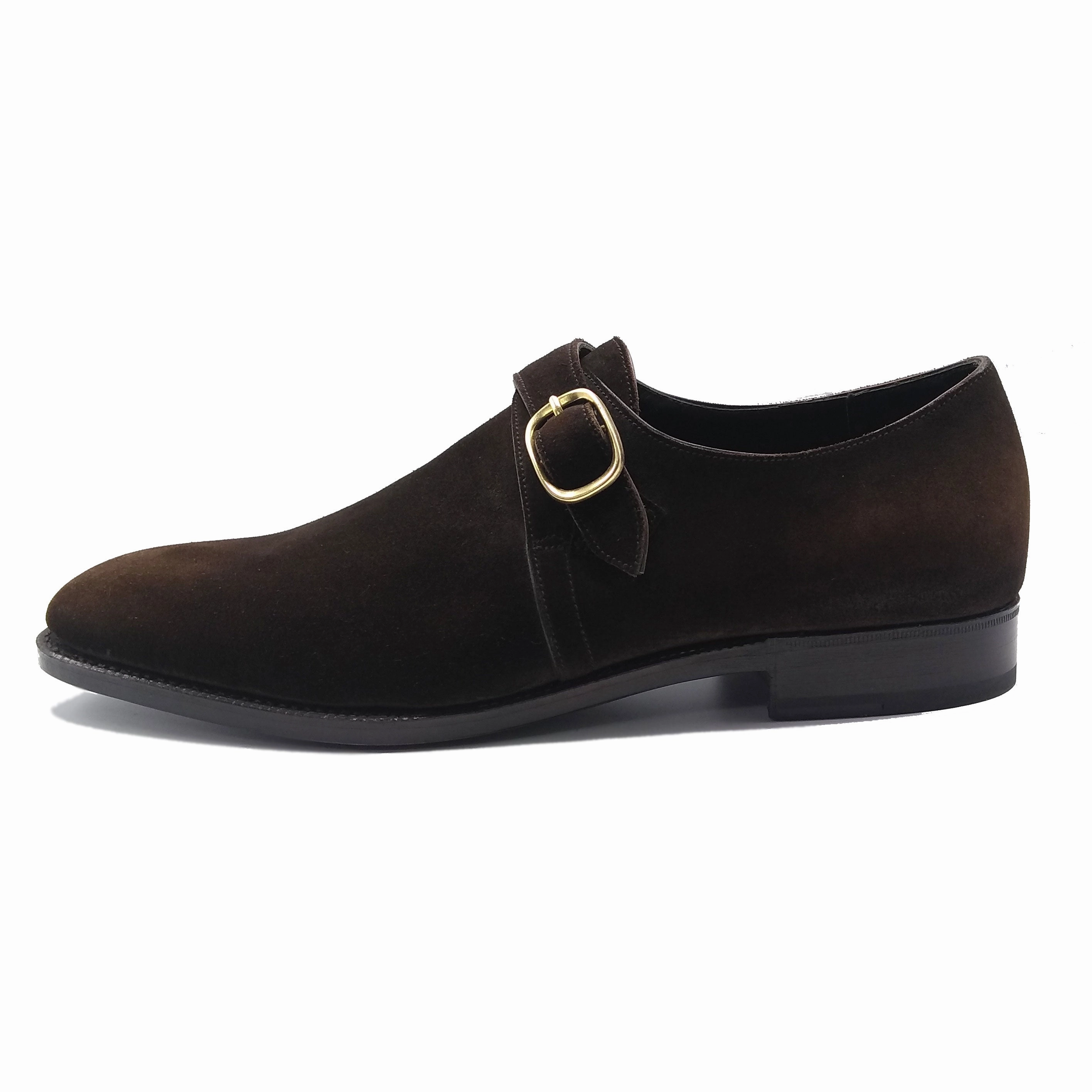 Single Monk Shoe Mto - Brown Suede Essential Edge