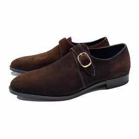 New Neutral Single Monk Shoe Mto - Brown Suede