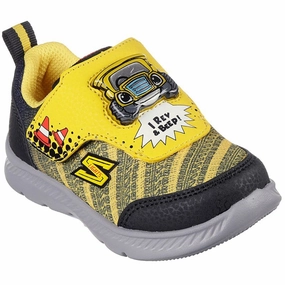 Skechers Boys Comfy Flex 2,0 Sneakers Yellow Black Downtown Vibe Bold Form