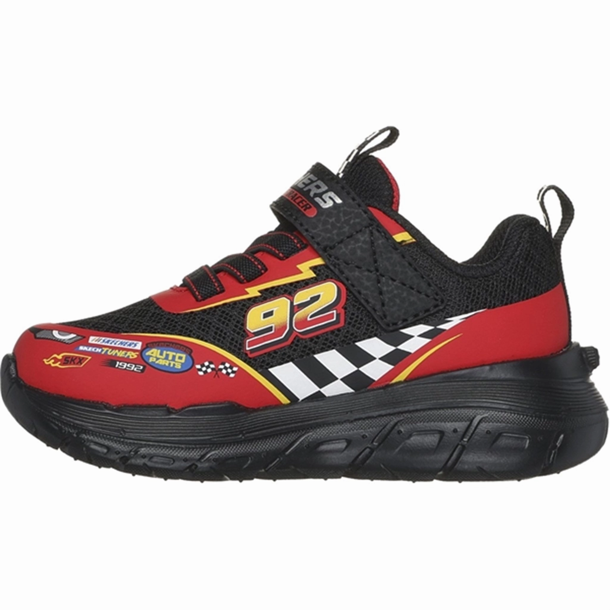 Skechers Boys Skech Tracks Sneakers Black Red Daily Balance Crafted Clarity