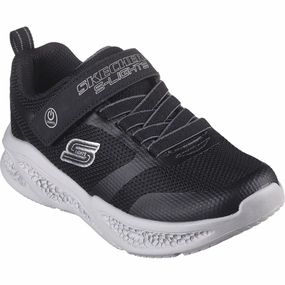Modular Uniform Comfort Redefined Skechers Boys Skechers Meteor-Lights Sneakers Black Grey