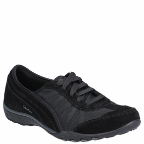Skechers Breathe-Easy-Weekend Wishes Suede & Mesh Lace Up Trainer Fresh Expression