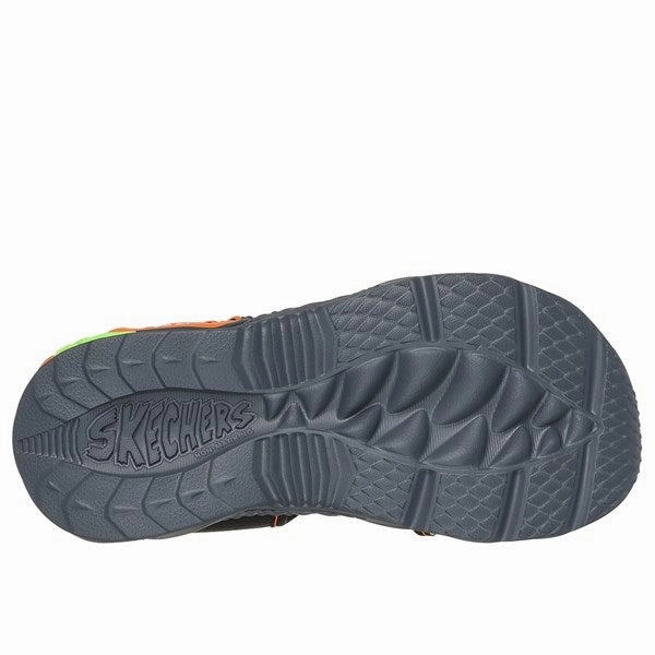 Skechers Creature Splash River Sandal Black Orange Quiet Strength